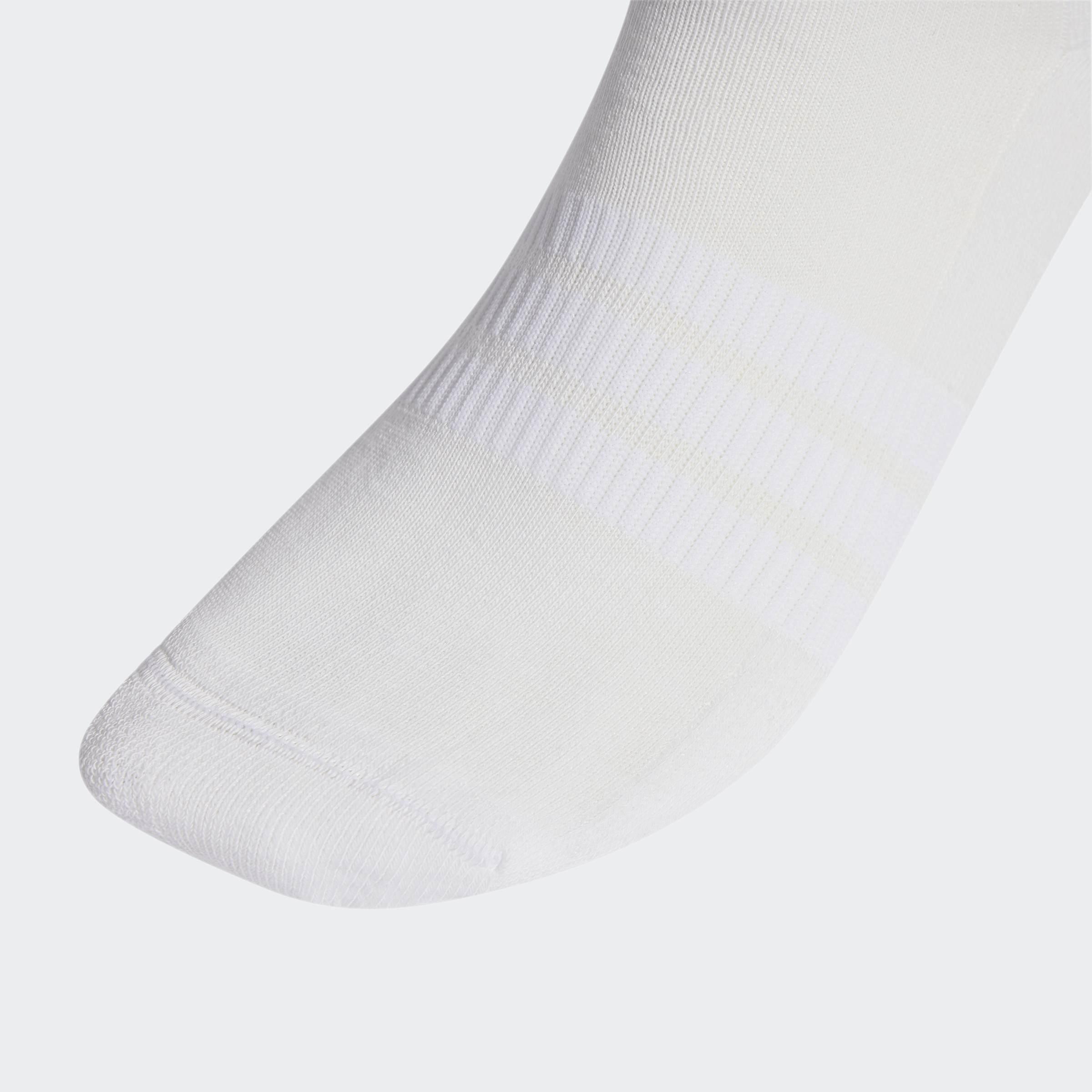 Unisex Cushioned Sportswear Crew Socks - 3 Pair Pack, White, A901_ONE, large image number 2
