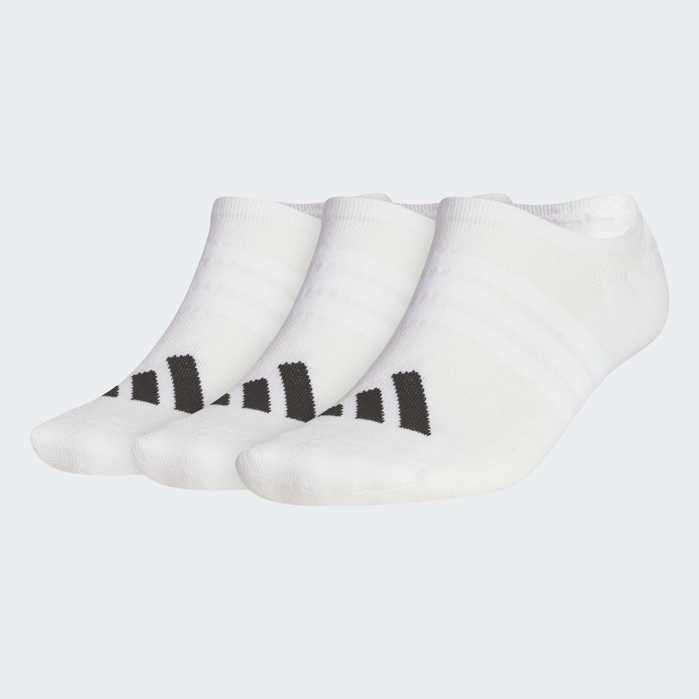 Unisex Performance No Show Socks - 3 Pairs, White, A901_ONE, medium