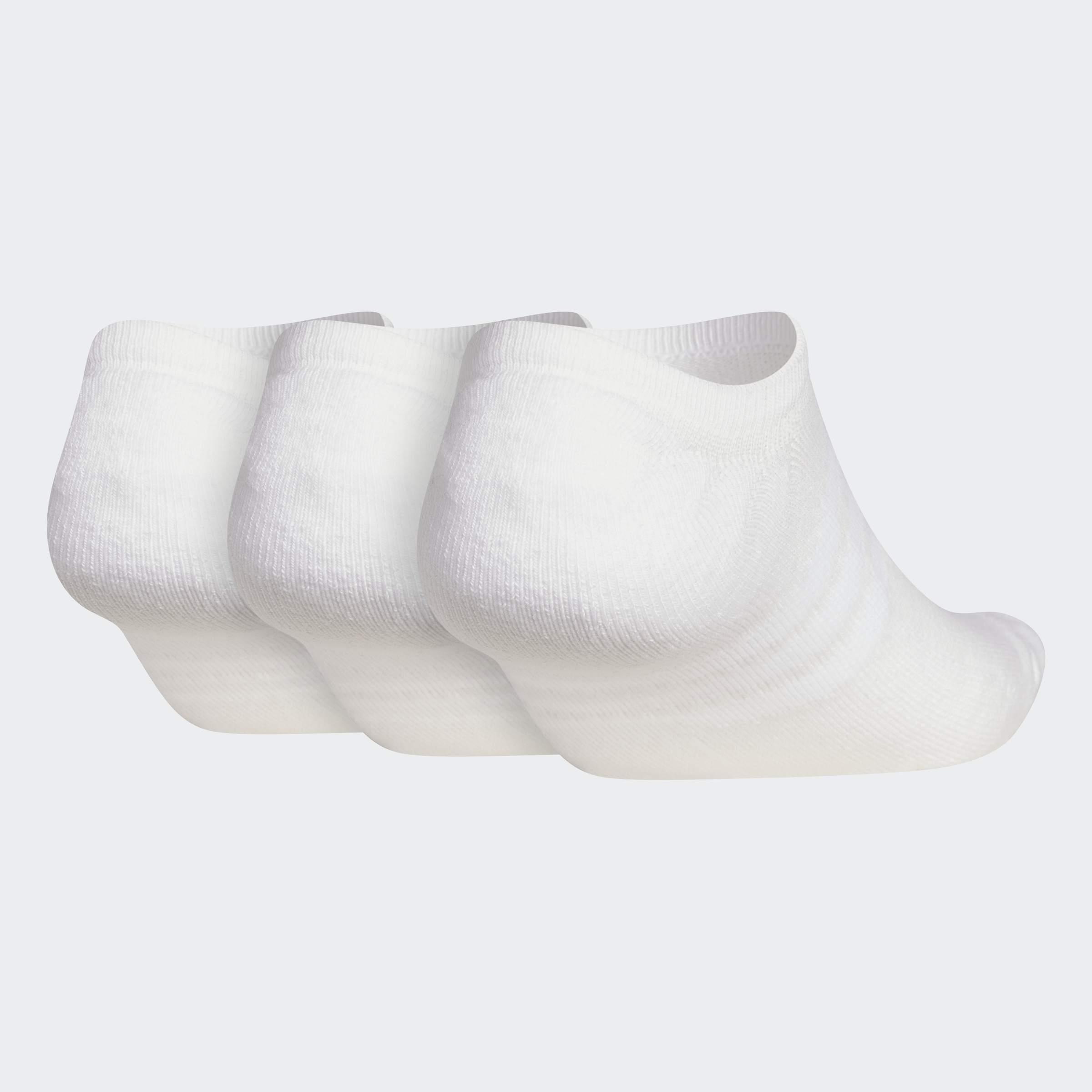 Unisex Performance No Show Socks - 3 Pairs, White, A901_ONE, large image number 1