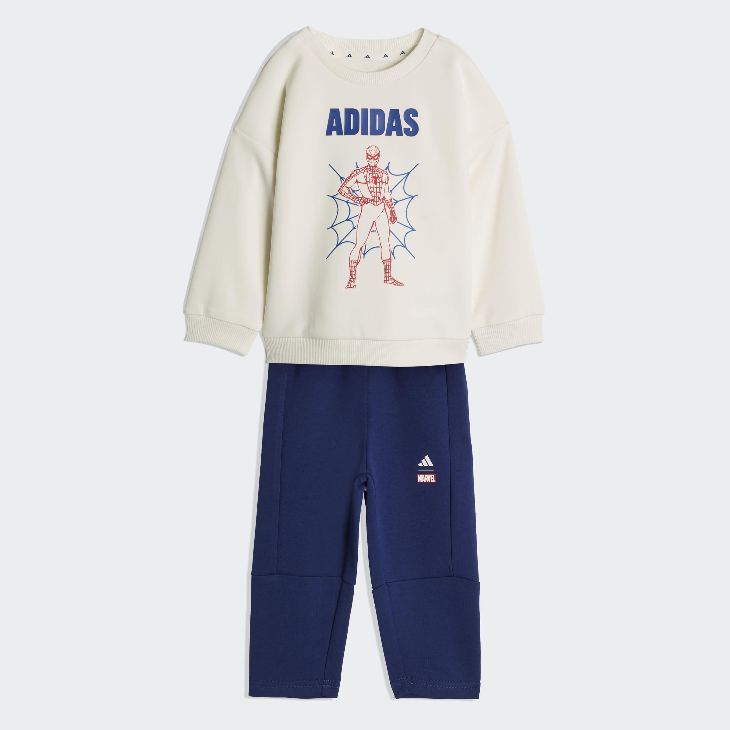 Kids Unisex adidas Marvel Spider-Man Jogger Set, White