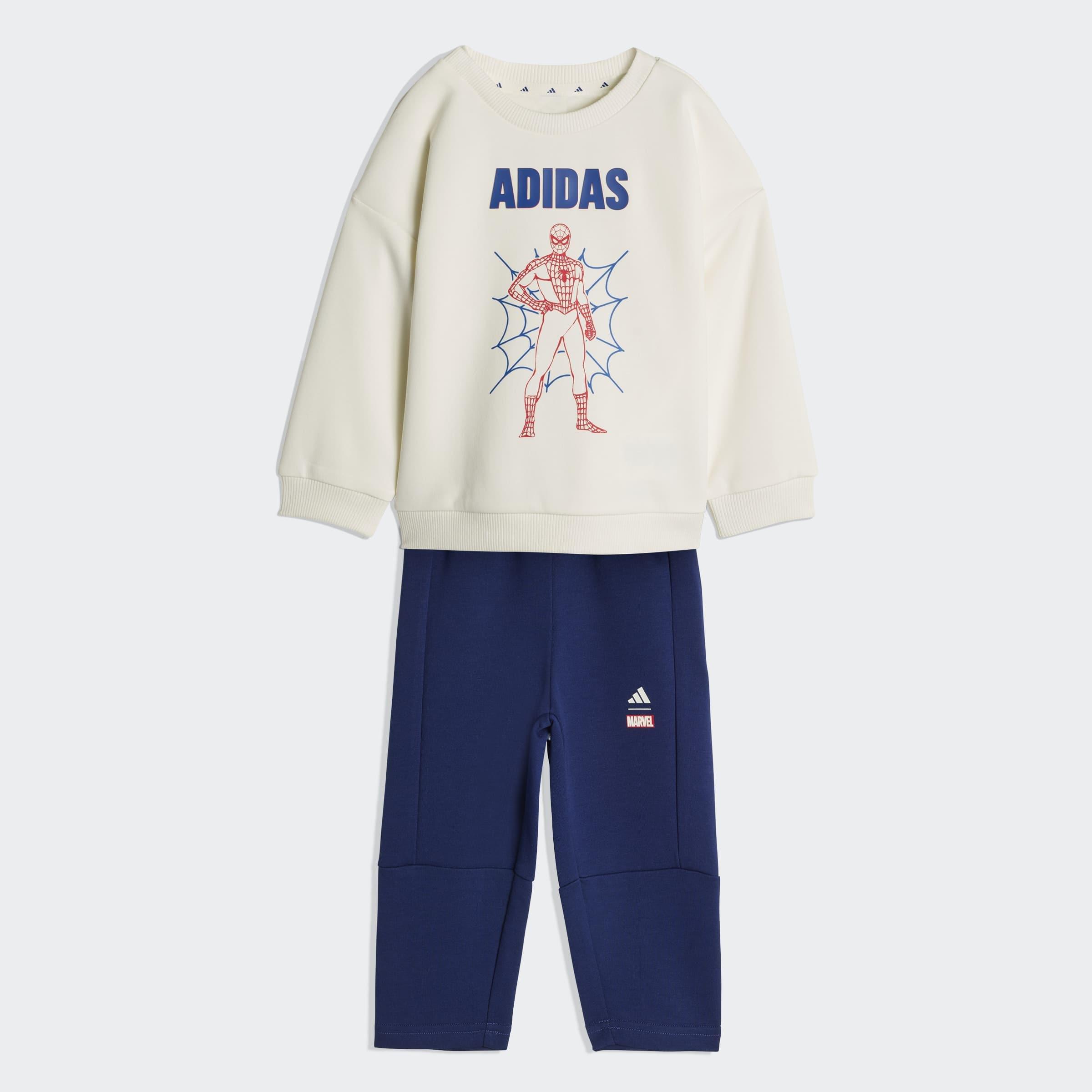 Kids Unisex adidas Marvel Spider-Man Jogger Set, White