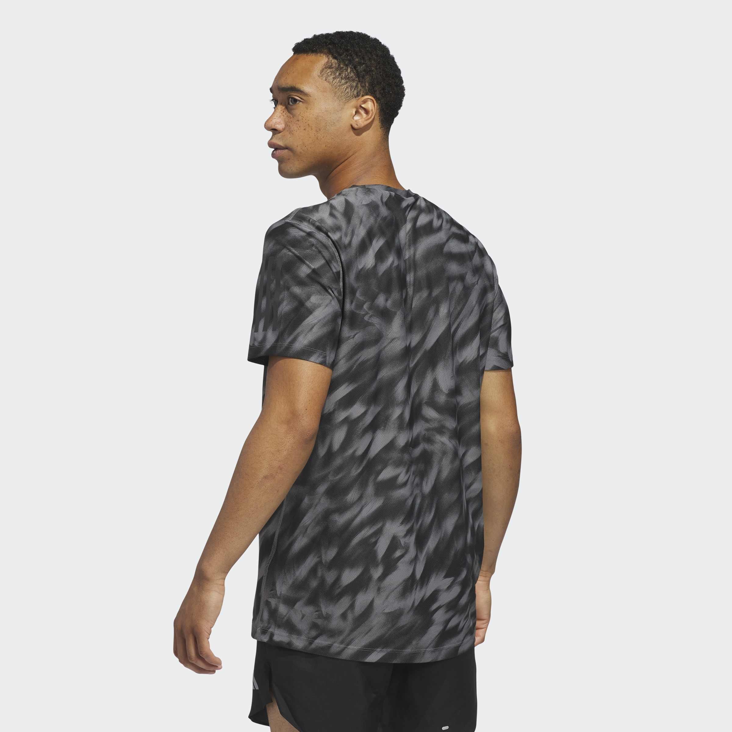 Own The Run Allover Print T-Shirt, Grey, A901_ONE, large image number 1