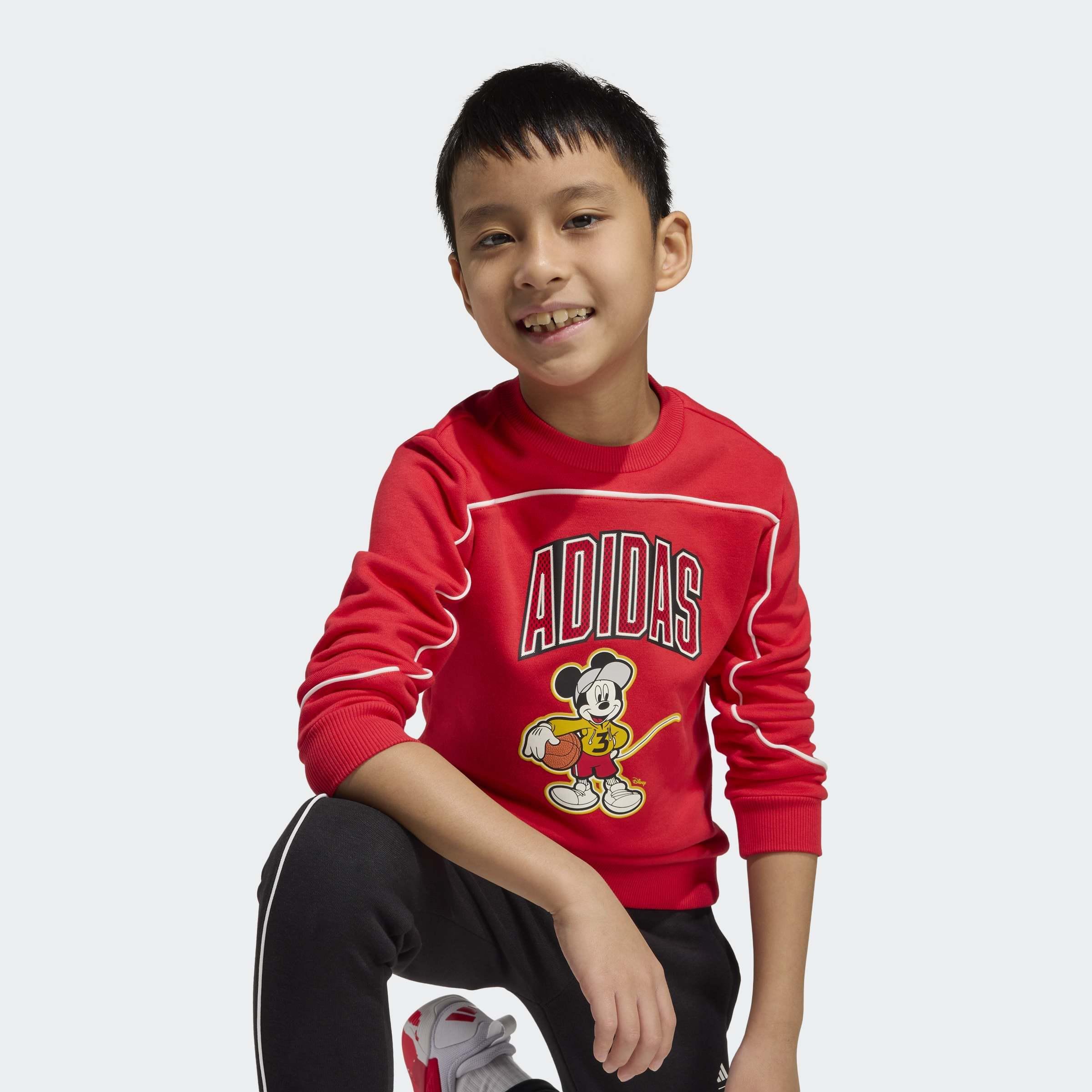 Kids Unisex adidas Disney Mickey Mouse Jogger, Red, A901_ONE, large image number 3