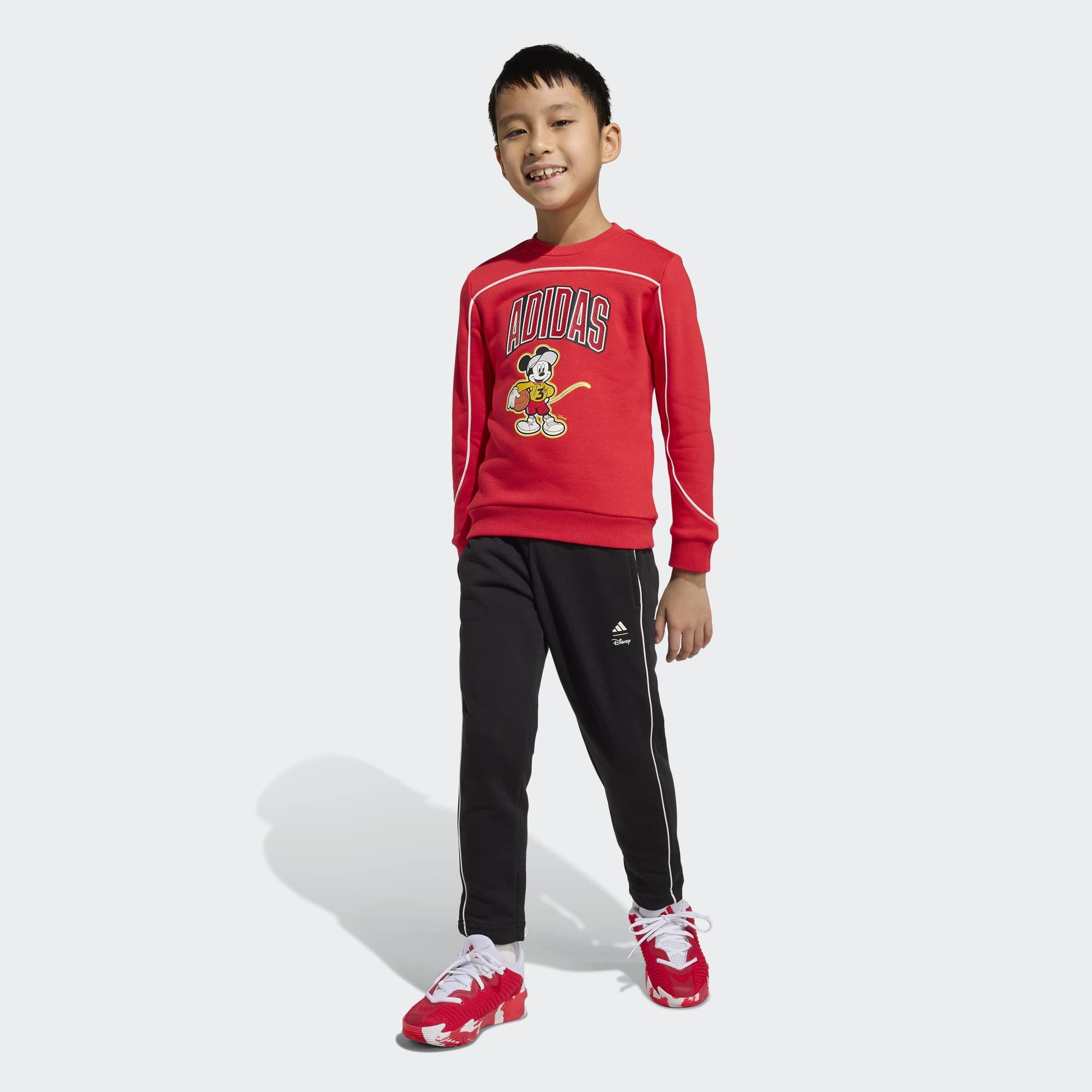 Kids Unisex adidas Disney Mickey Mouse Jogger, Red, A901_ONE, large image number 9