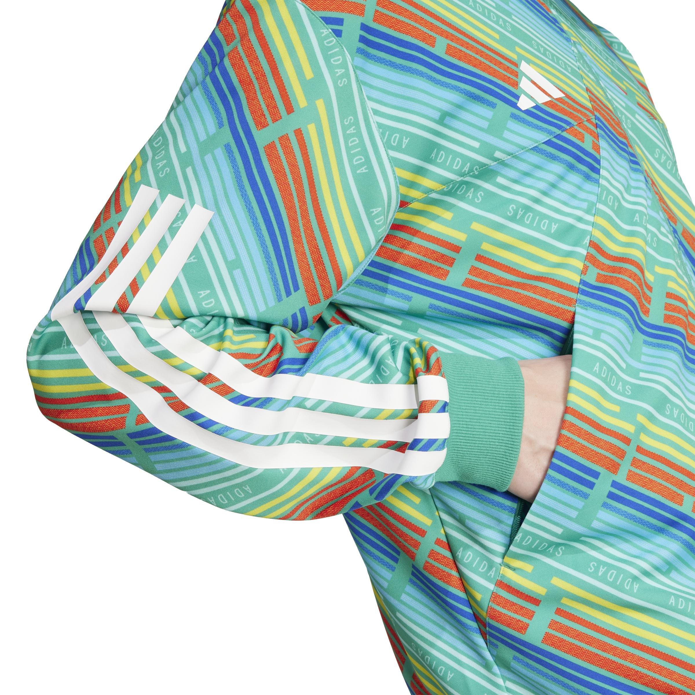 Unisex Emerging Harmony Tiro Track Top, Green, A901_ONE, large image number 6