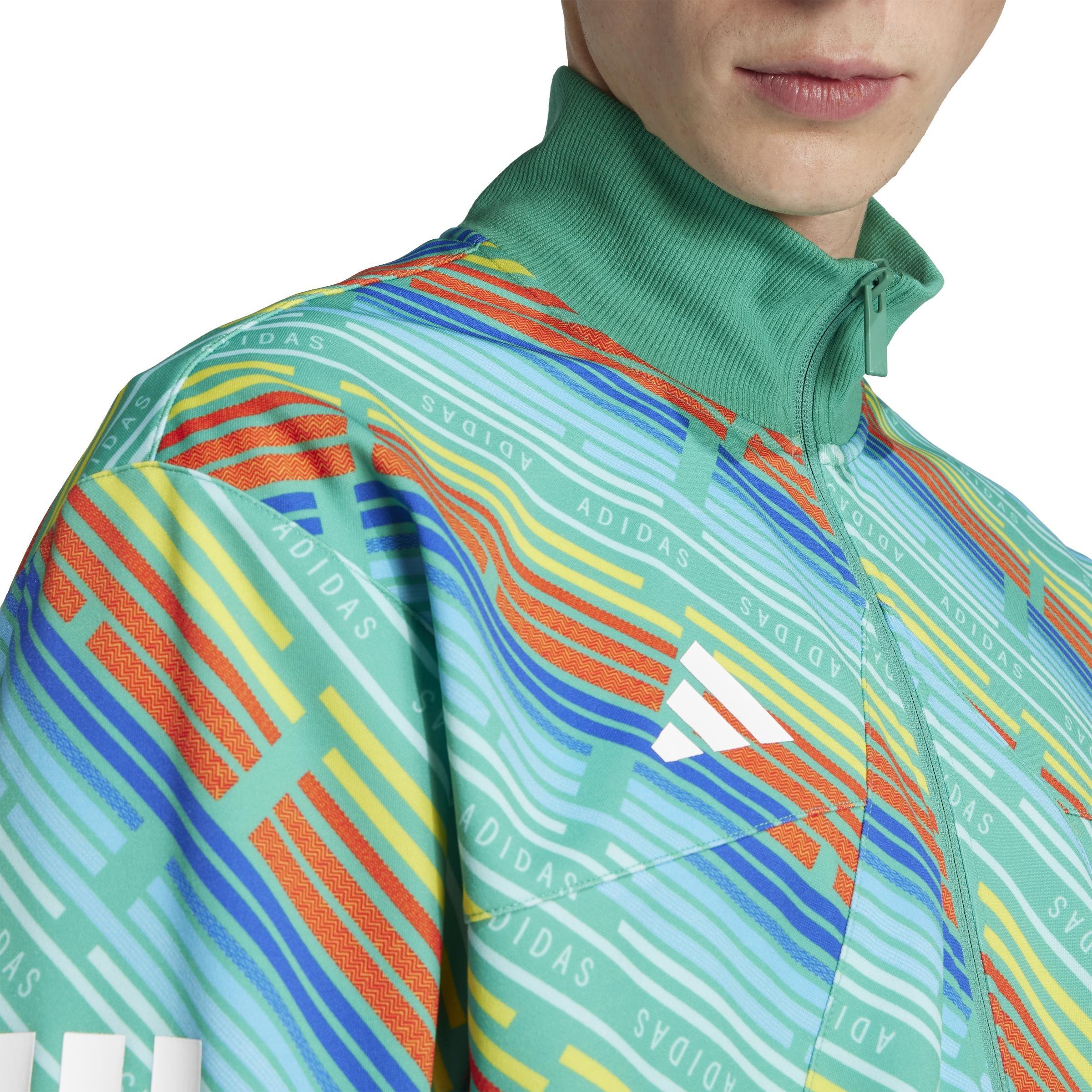 Unisex Emerging Harmony Tiro Track Top, Green, A901_ONE, large image number 7