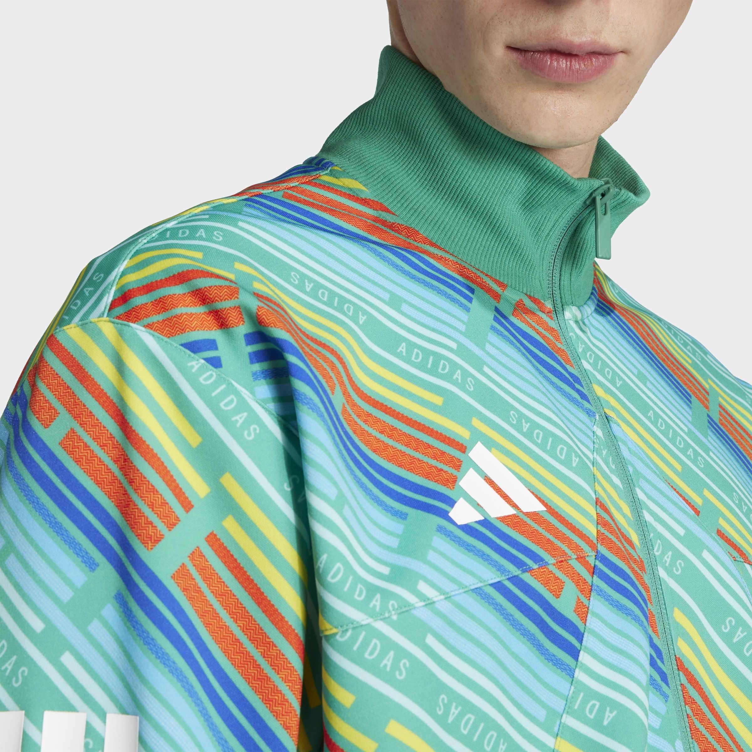 Unisex Emerging Harmony Tiro Track Top, Green, A901_ONE, large image number 8