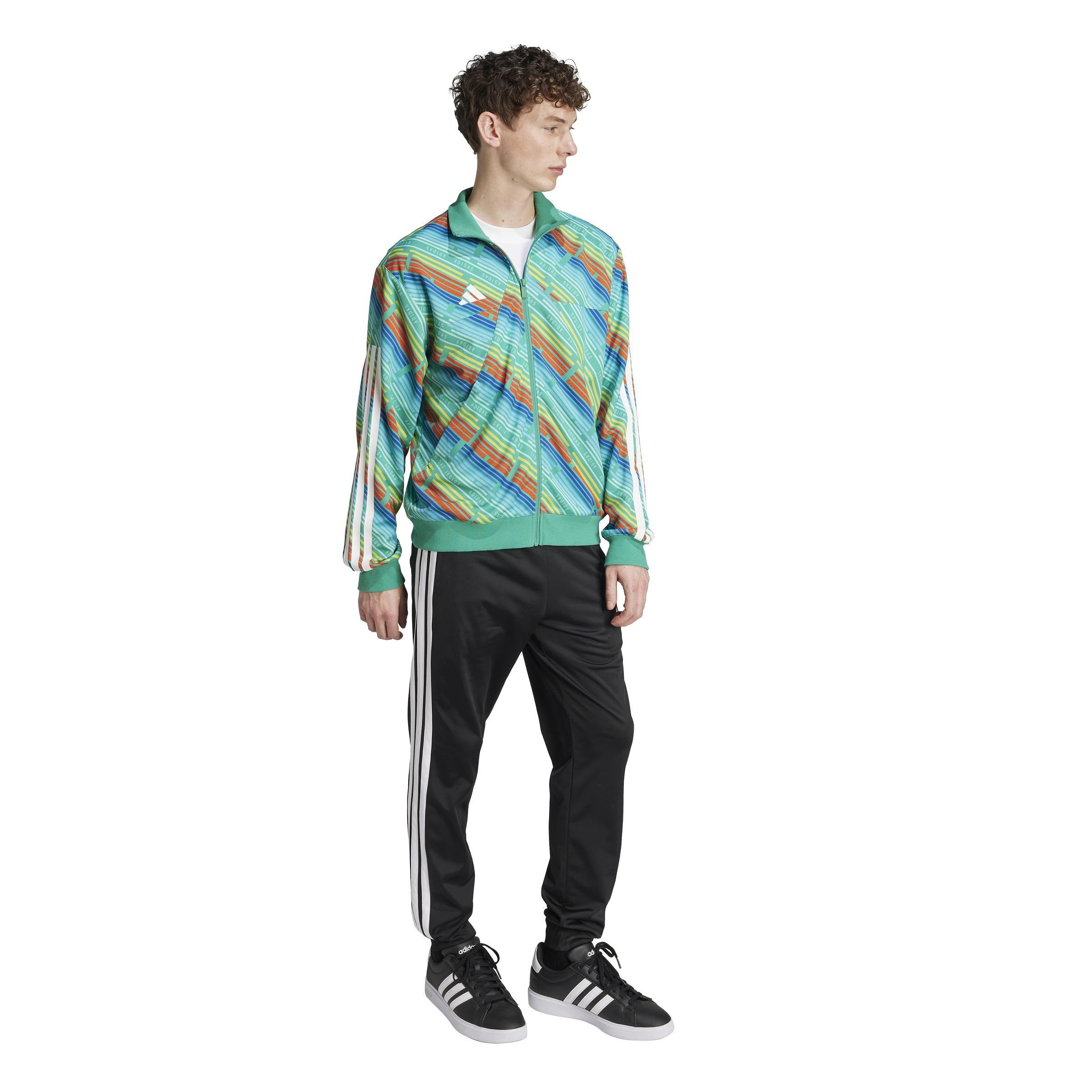 Unisex Emerging Harmony Tiro Track Top, Green, A901_ONE, large image number 12