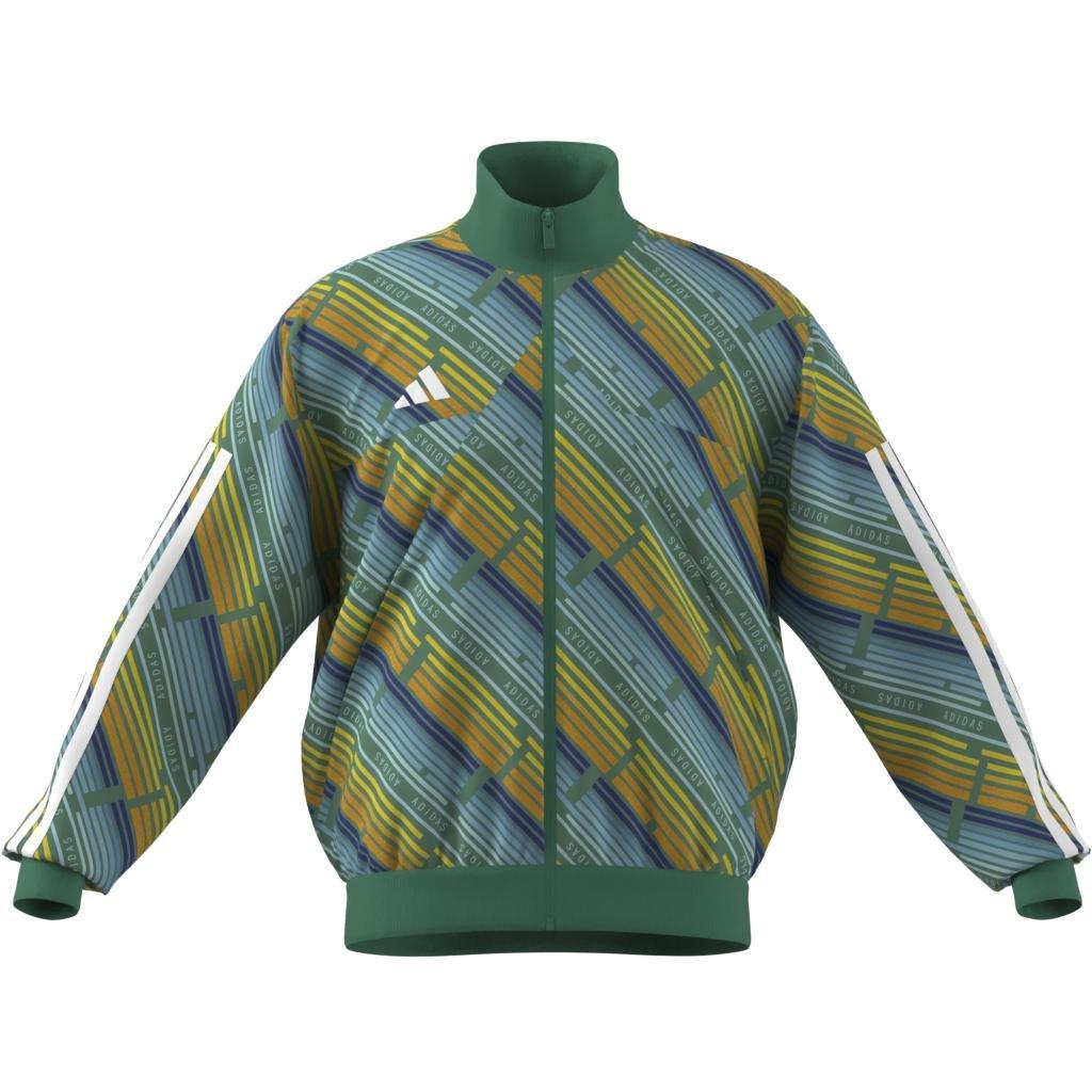 Unisex Emerging Harmony Tiro Track Top, Green, A901_ONE, large image number 13