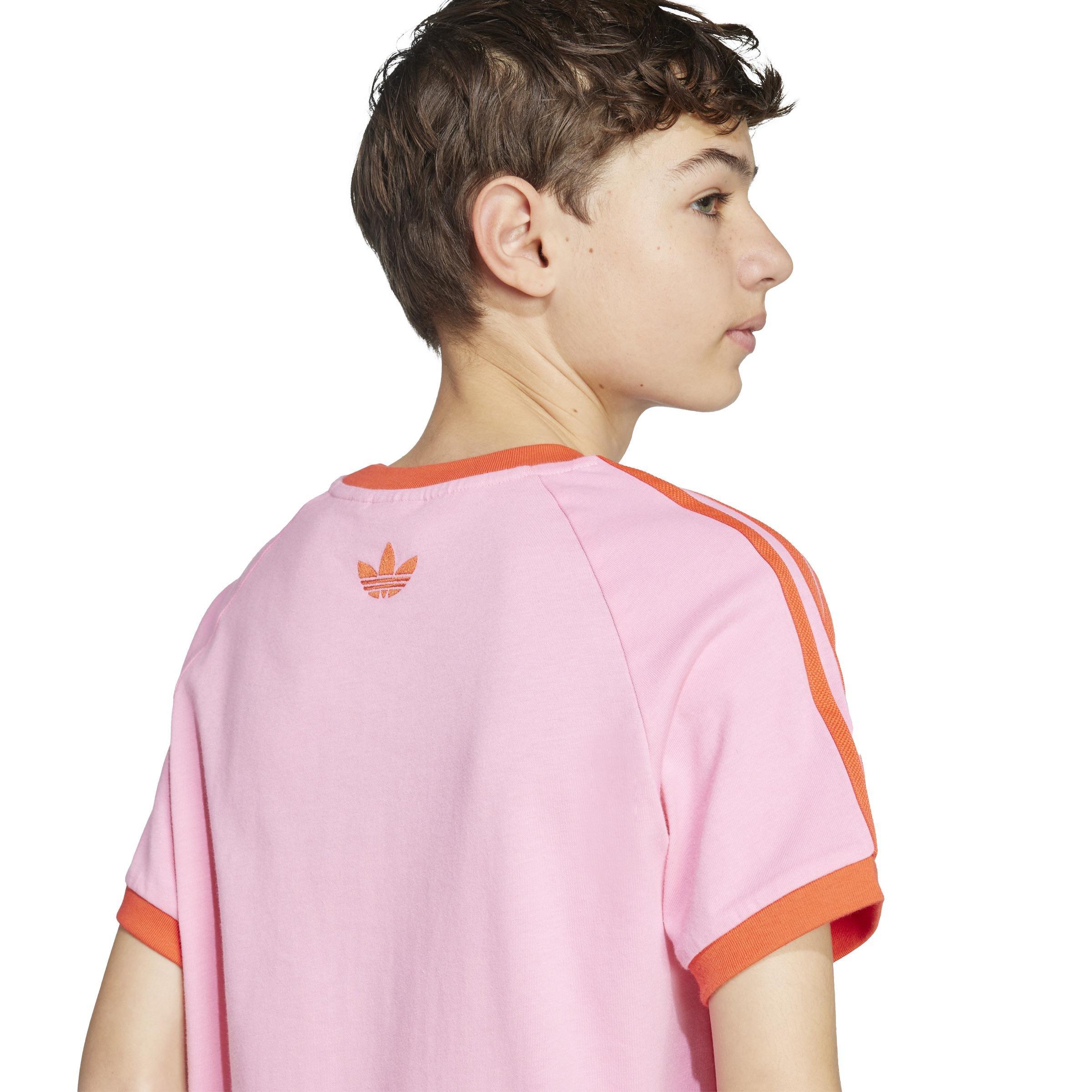 Kids Unisex adidas Originals x Minecraft Graphic T-Shirt, Pink, A901_ONE, large image number 6