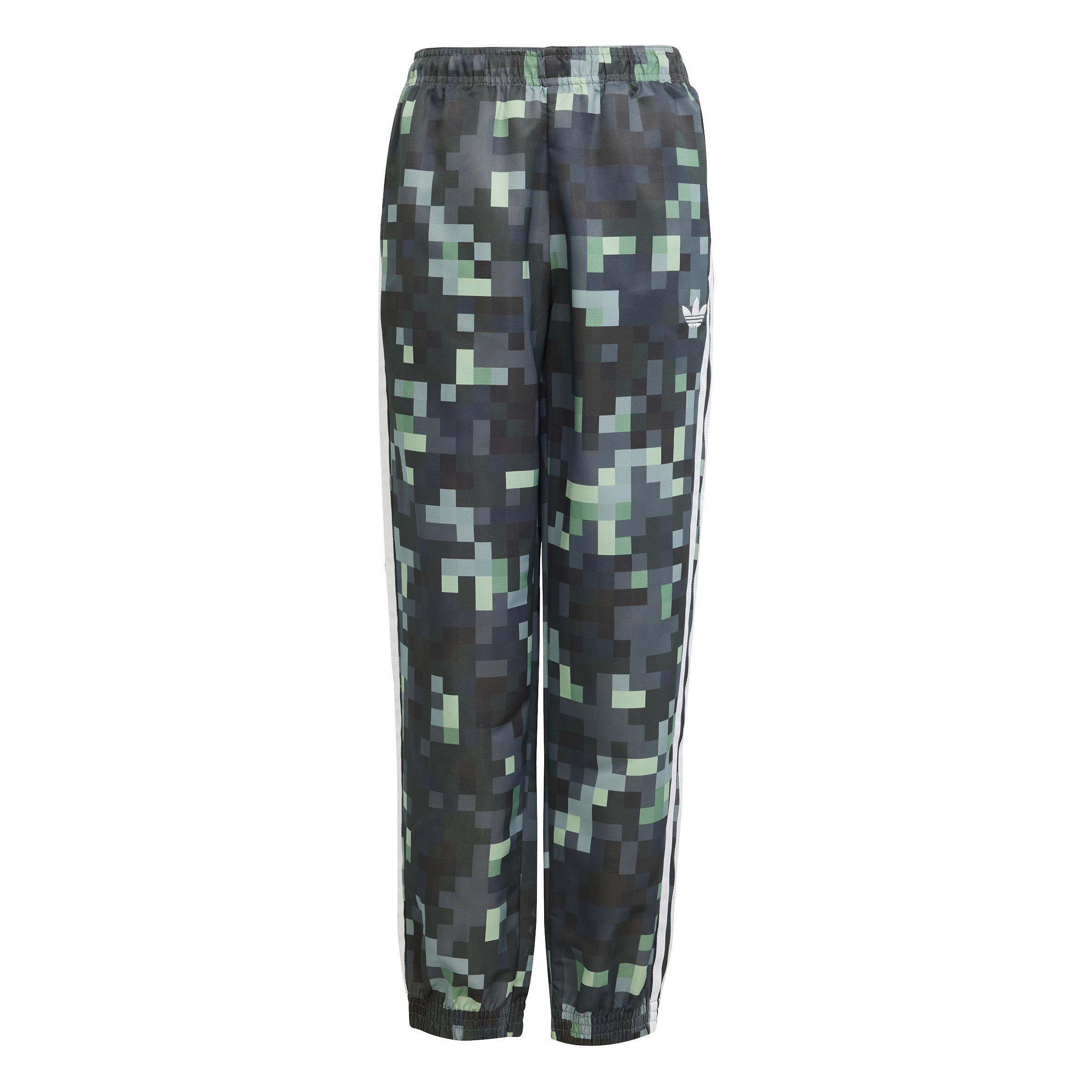 Kids Unisex adidas Originals x Minecraft Track Pants, Green, A901_ONE, large image number 1