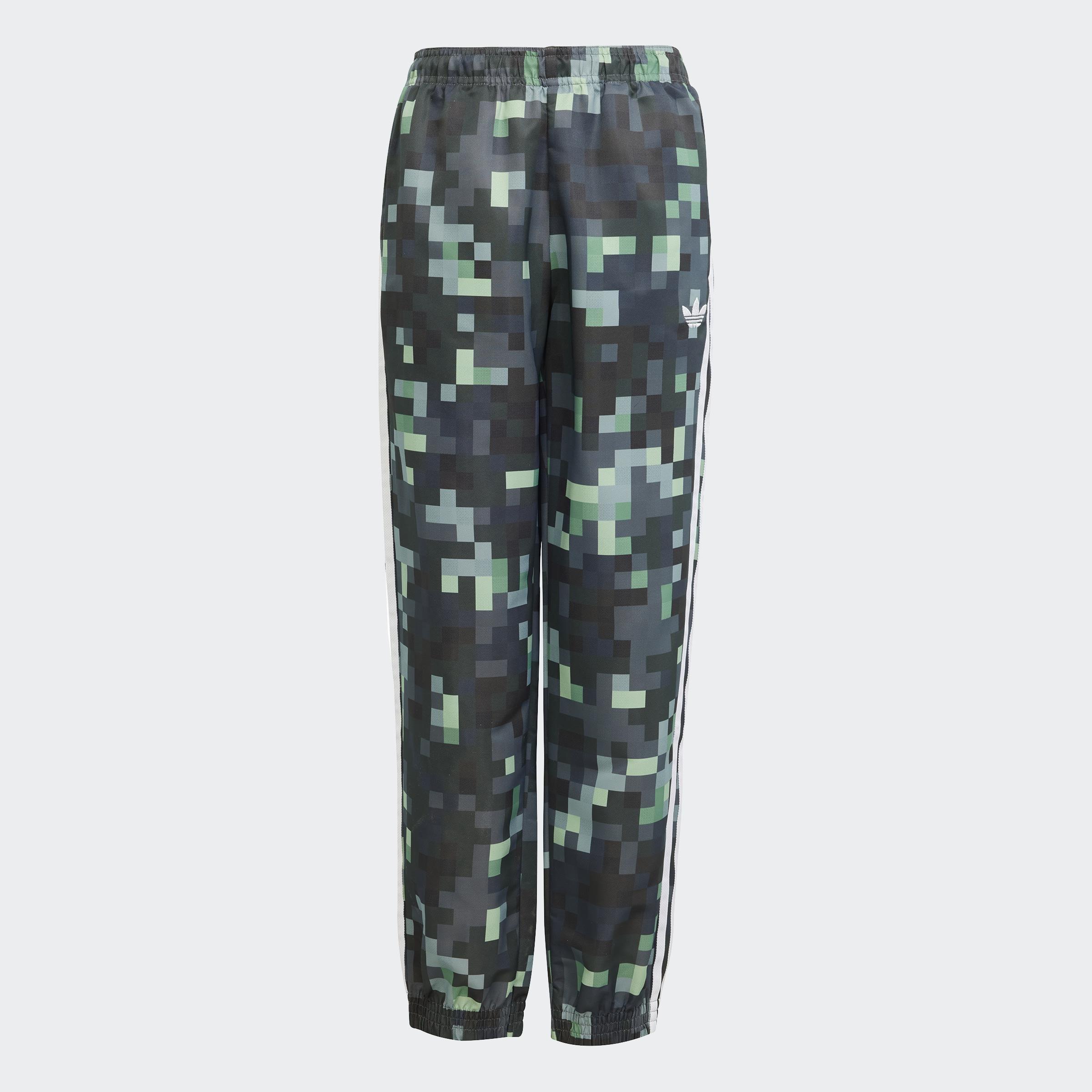 Kids Unisex adidas Originals x Minecraft Track Pants, Green, A901_ONE, large image number 2