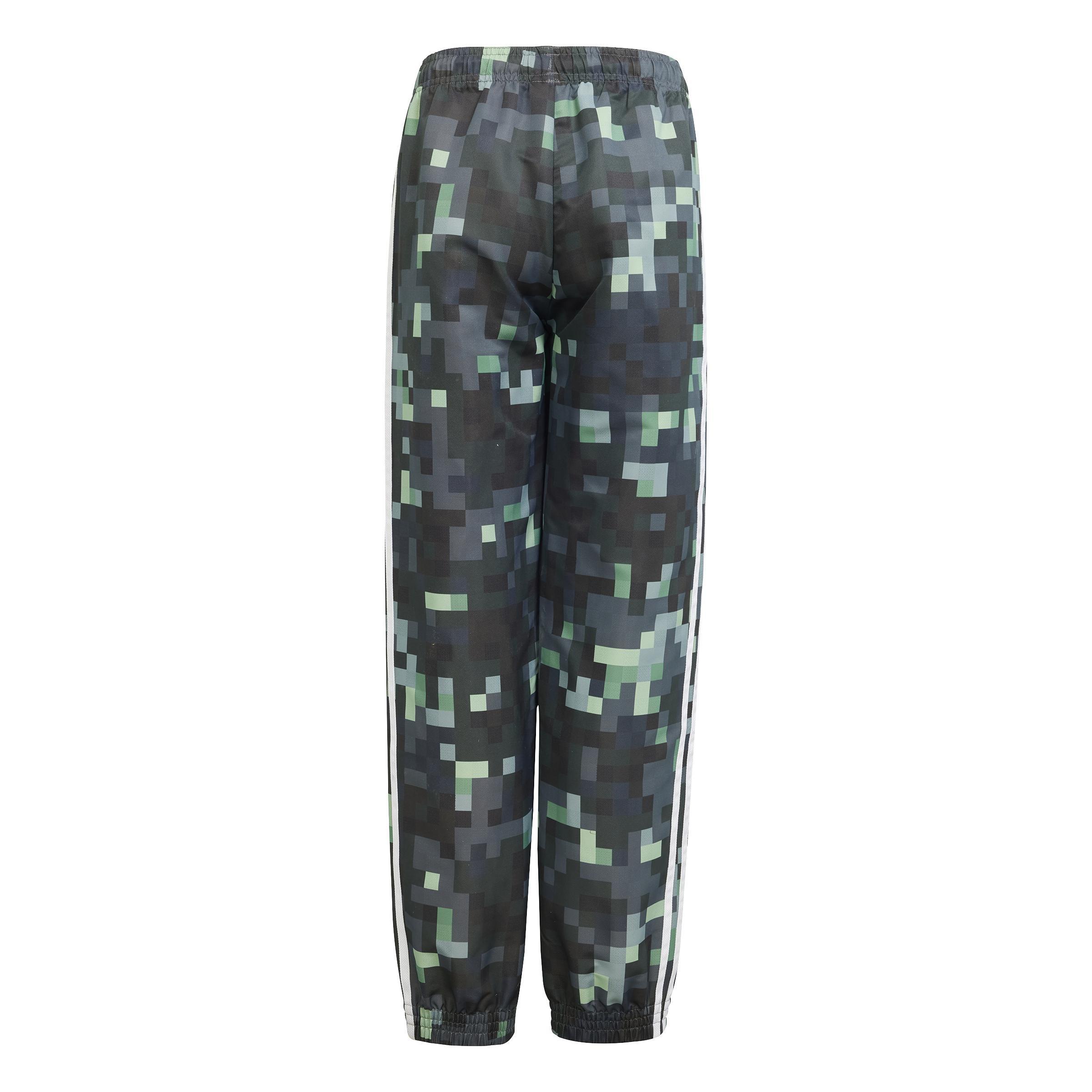 Kids Unisex adidas Originals x Minecraft Track Pants, Green, A901_ONE, large image number 3