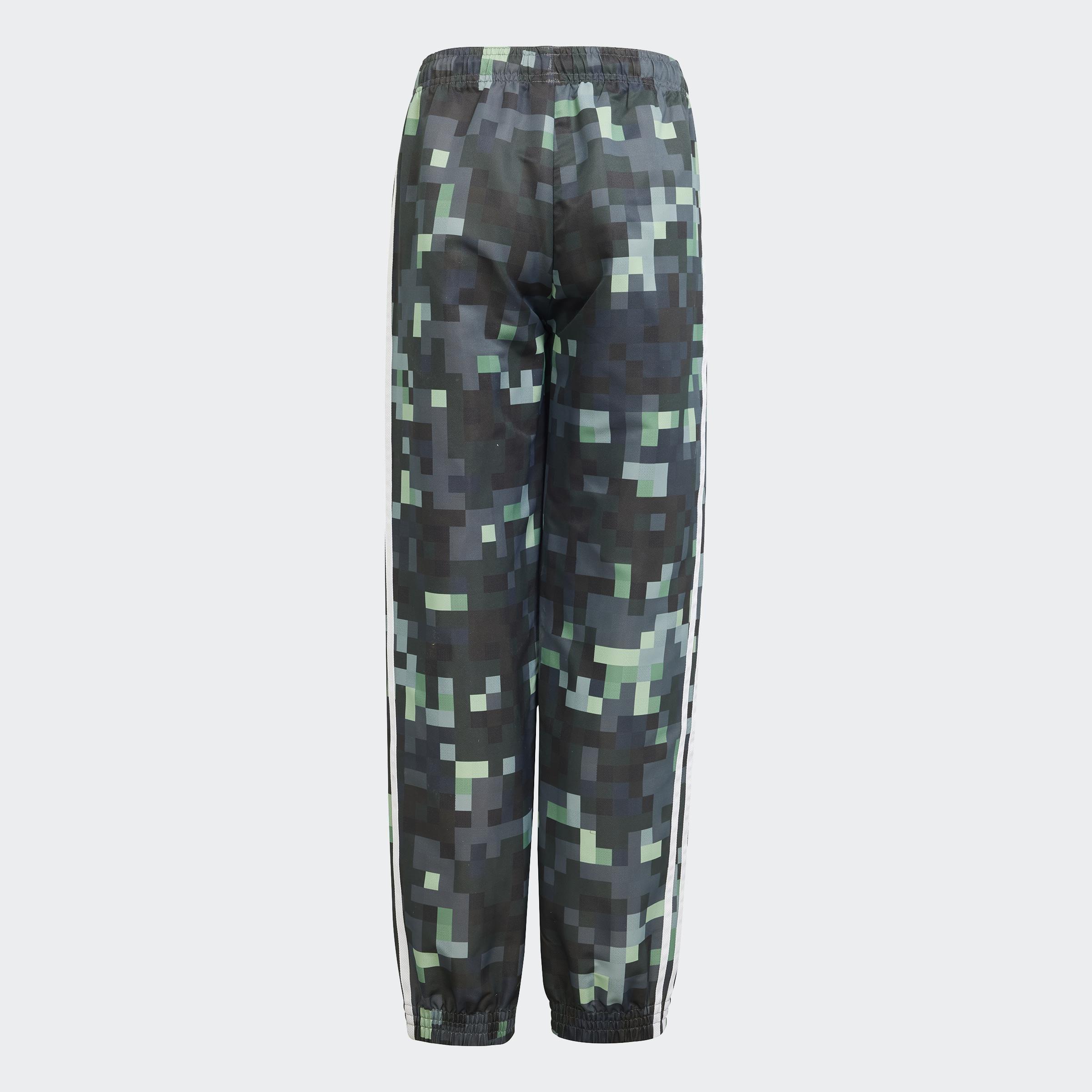Kids Unisex adidas Originals x Minecraft Track Pants, Green, A901_ONE, large image number 4