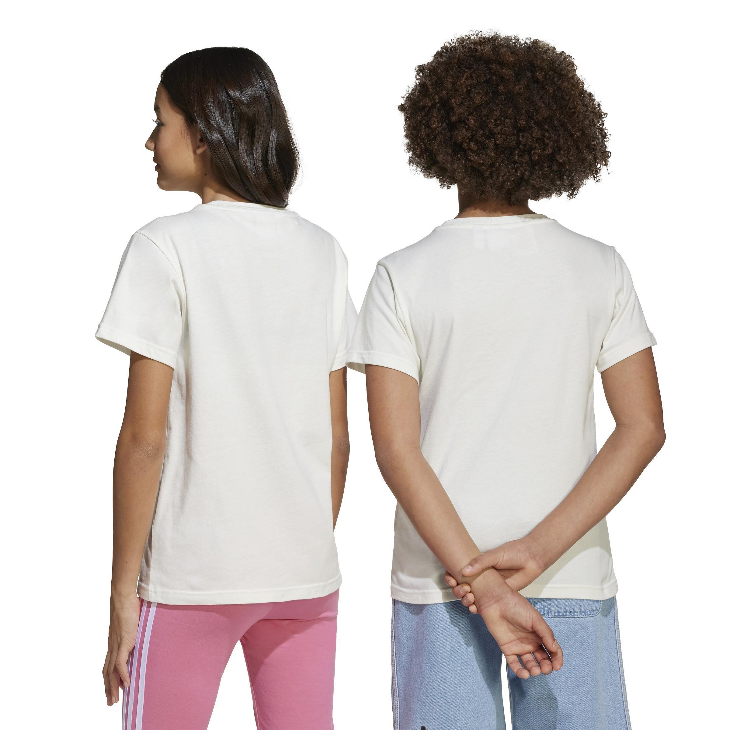 Kids Unisex adidas Originals x Minecraft Graphic Tee, White, A901_ONE, large image number 3