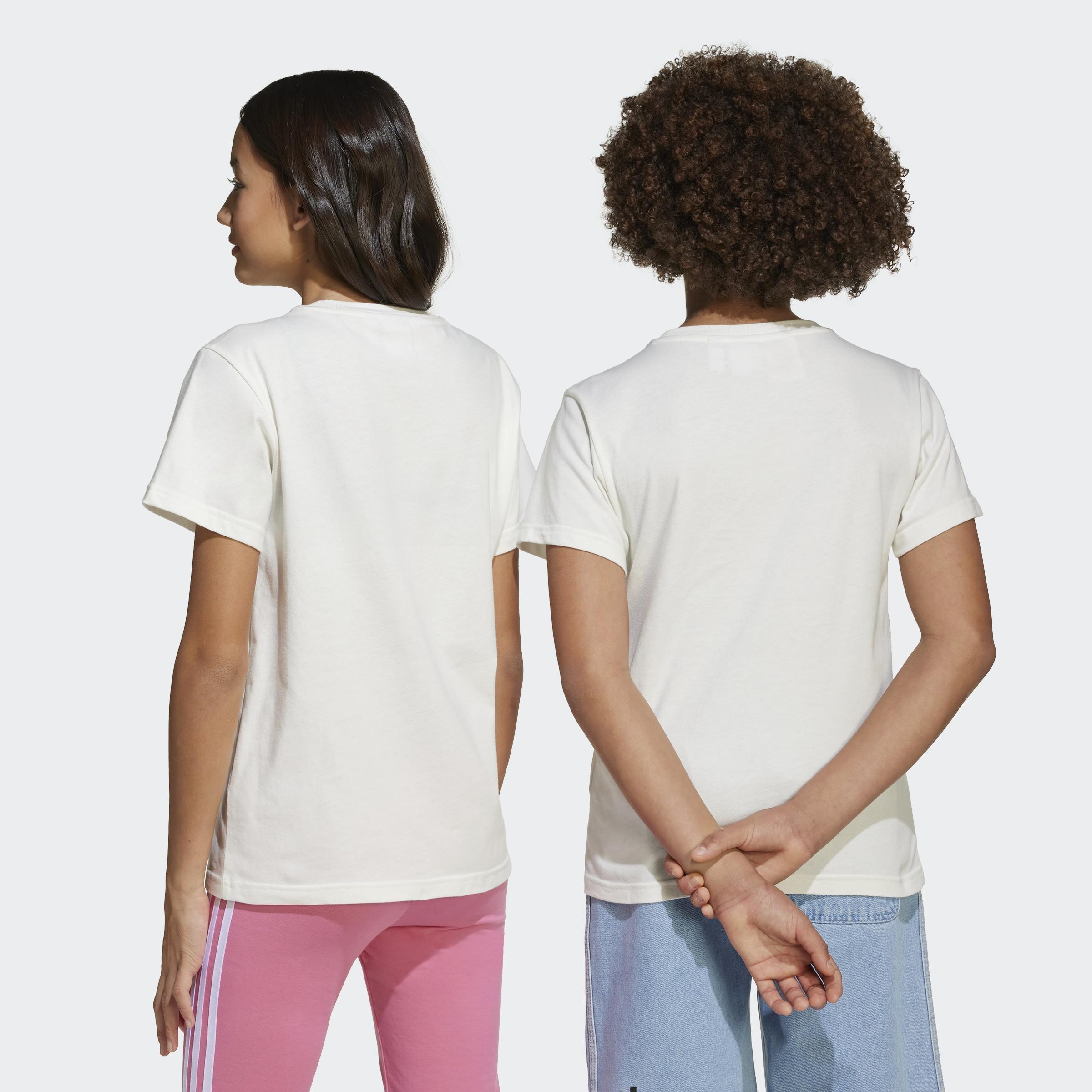 Kids Unisex adidas Originals x Minecraft Graphic Tee, White, A901_ONE, large image number 4