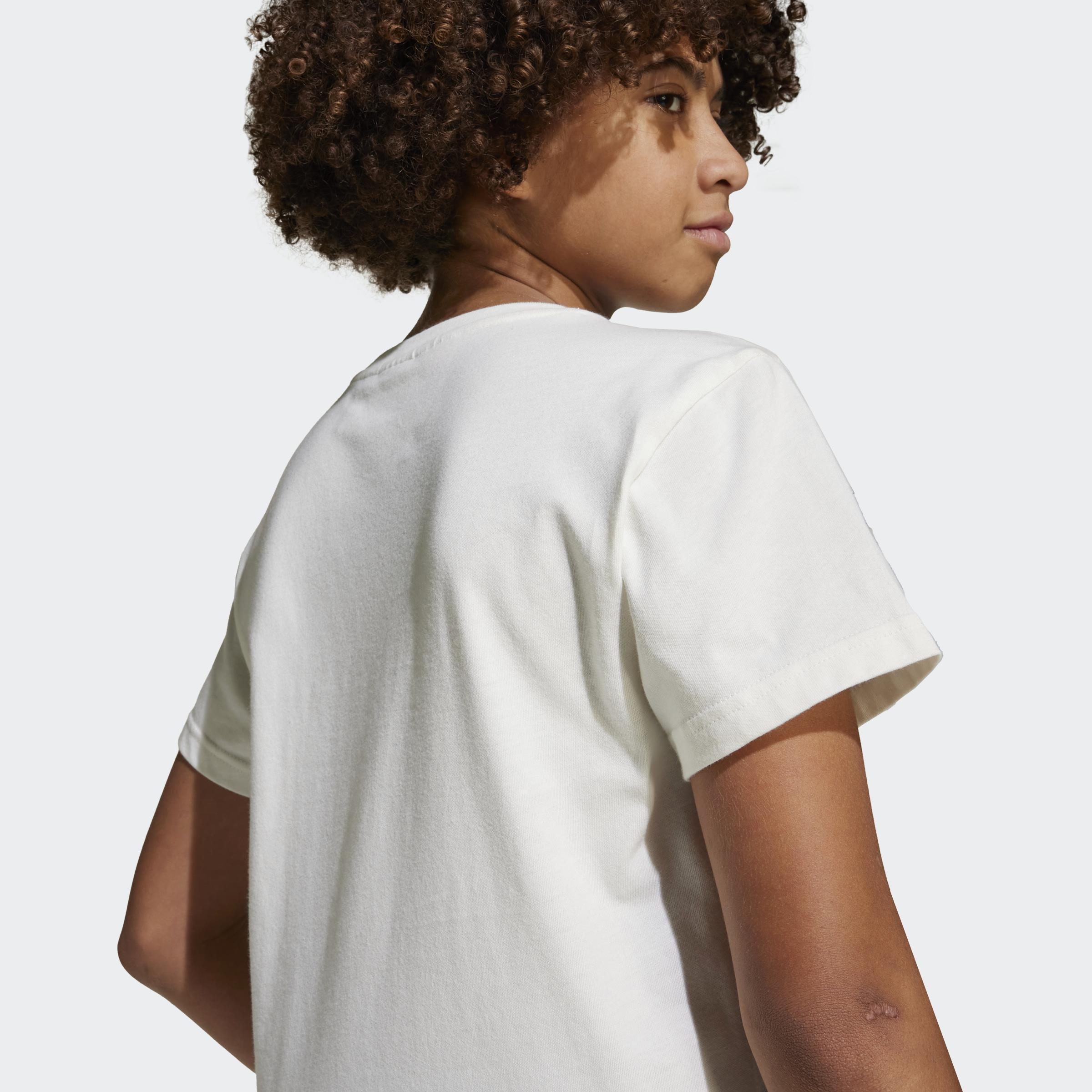 Kids Unisex adidas Originals x Minecraft Graphic Tee, White, A901_ONE, large image number 9