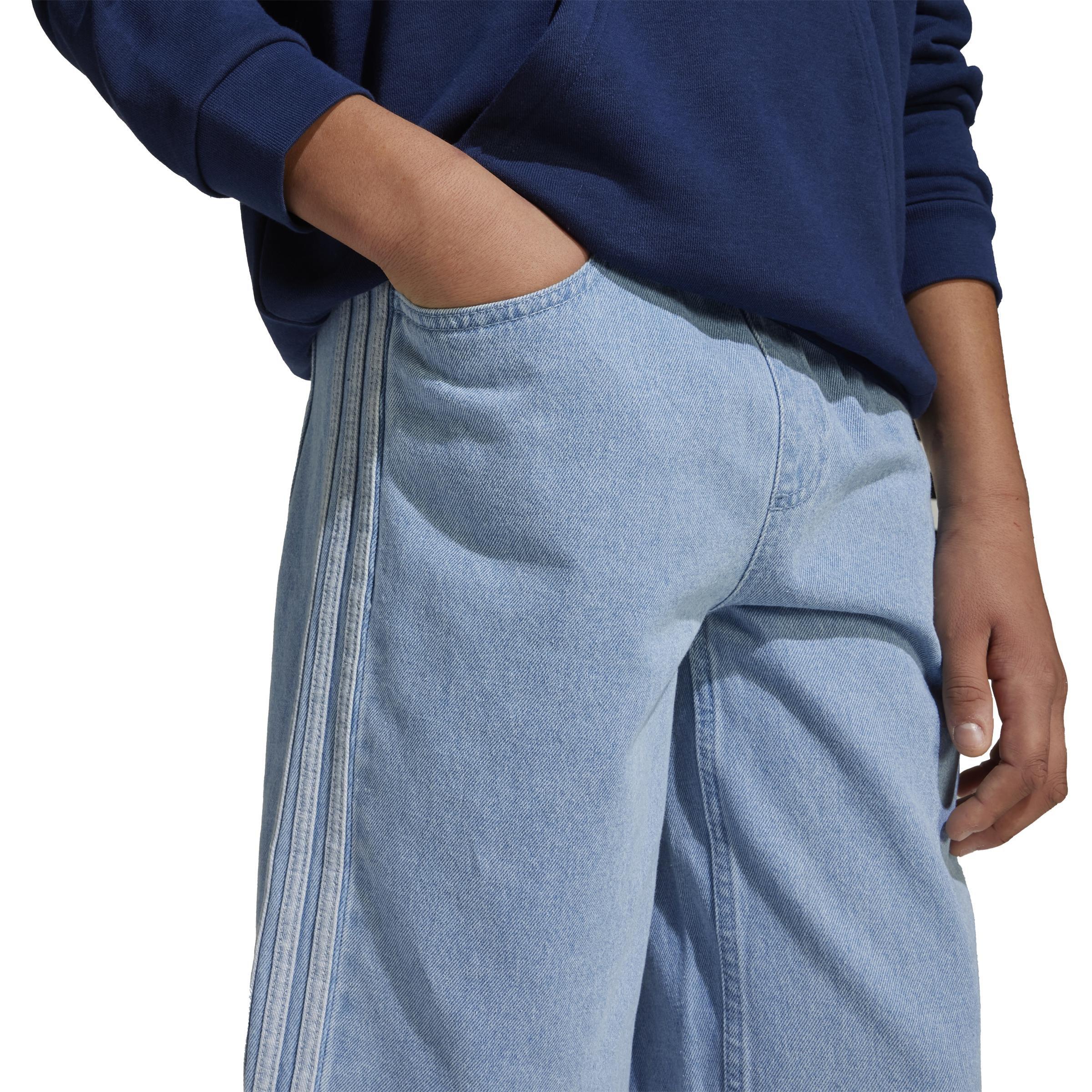 Kids Unisex Adidas Originals X Minecraft Shorts, Blue, A901_ONE, large image number 6