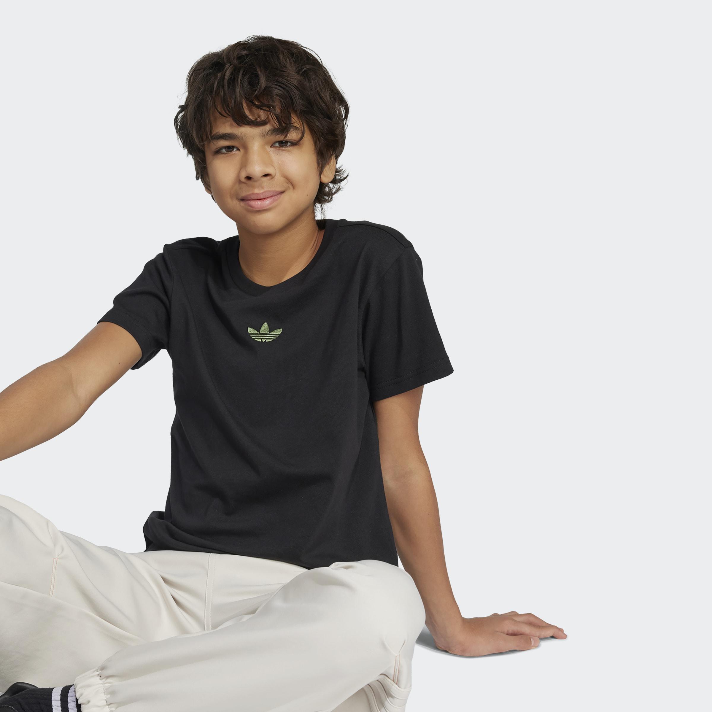 Kids Unisex adidas Originals x Minecraft Graphic T-Shirt, Black, A901_ONE, large image number 8