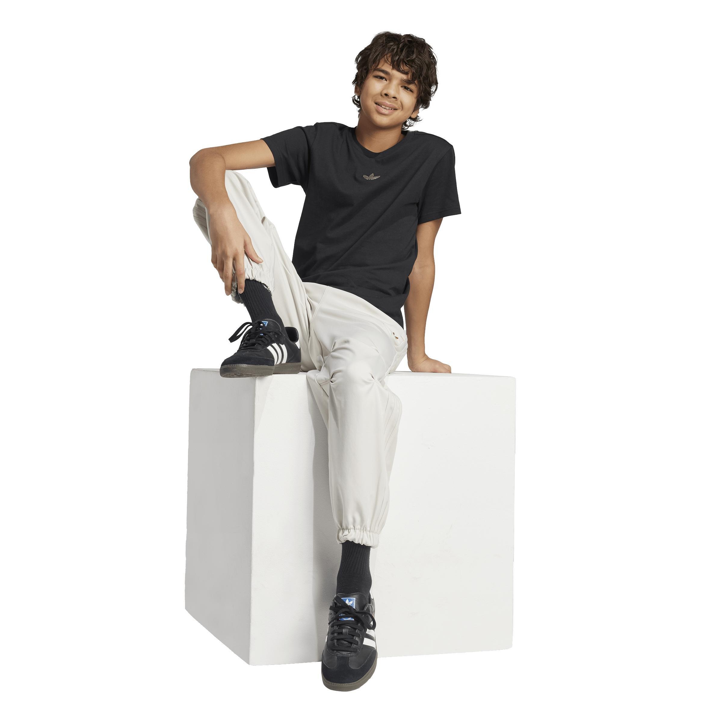 Kids Unisex adidas Originals x Minecraft Graphic T-Shirt, Black, A901_ONE, large image number 11