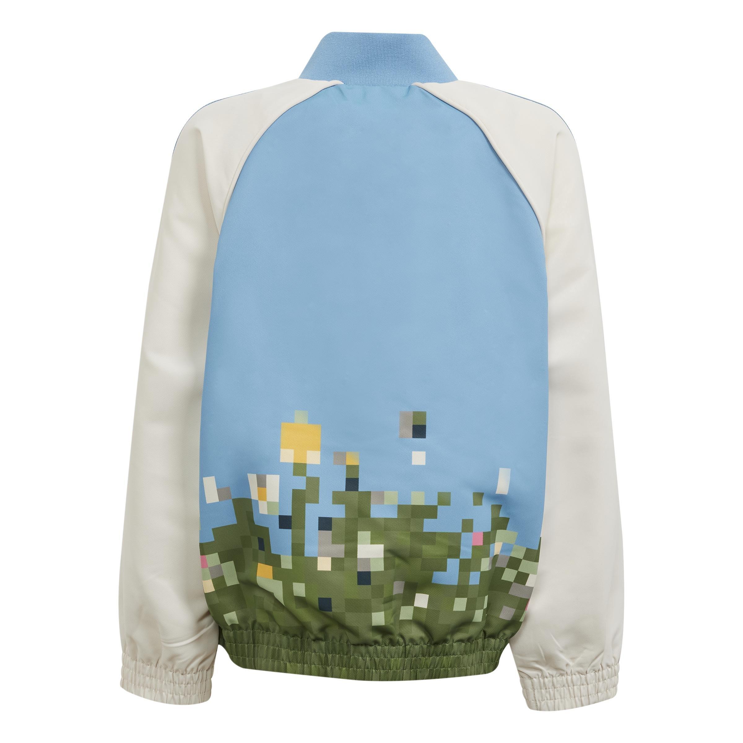 Kids Unisex adidas Originals x Minecraft Track Suit Set, Blue, A901_ONE, large image number 1