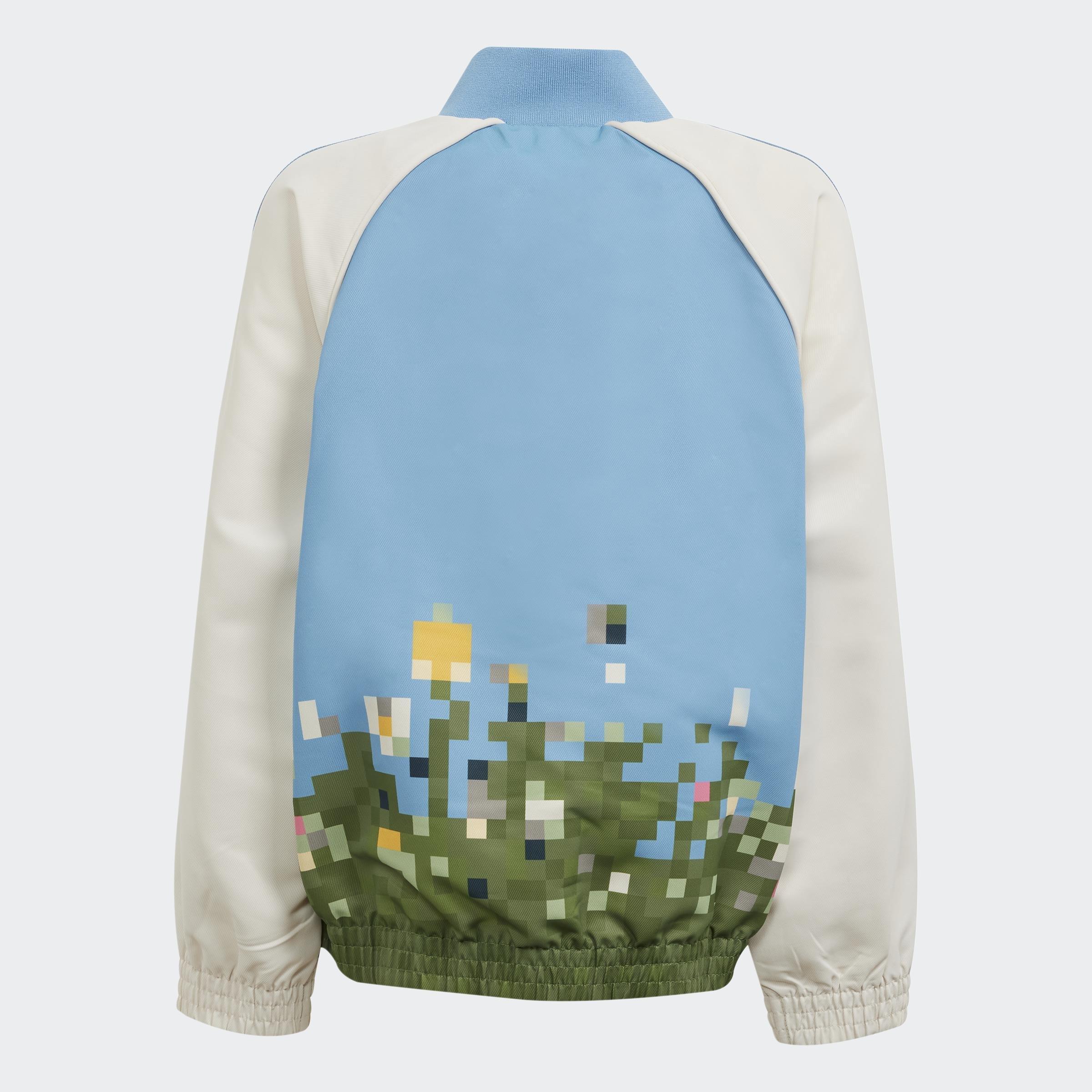 Kids Unisex adidas Originals x Minecraft Track Suit Set, Blue, A901_ONE, large image number 2