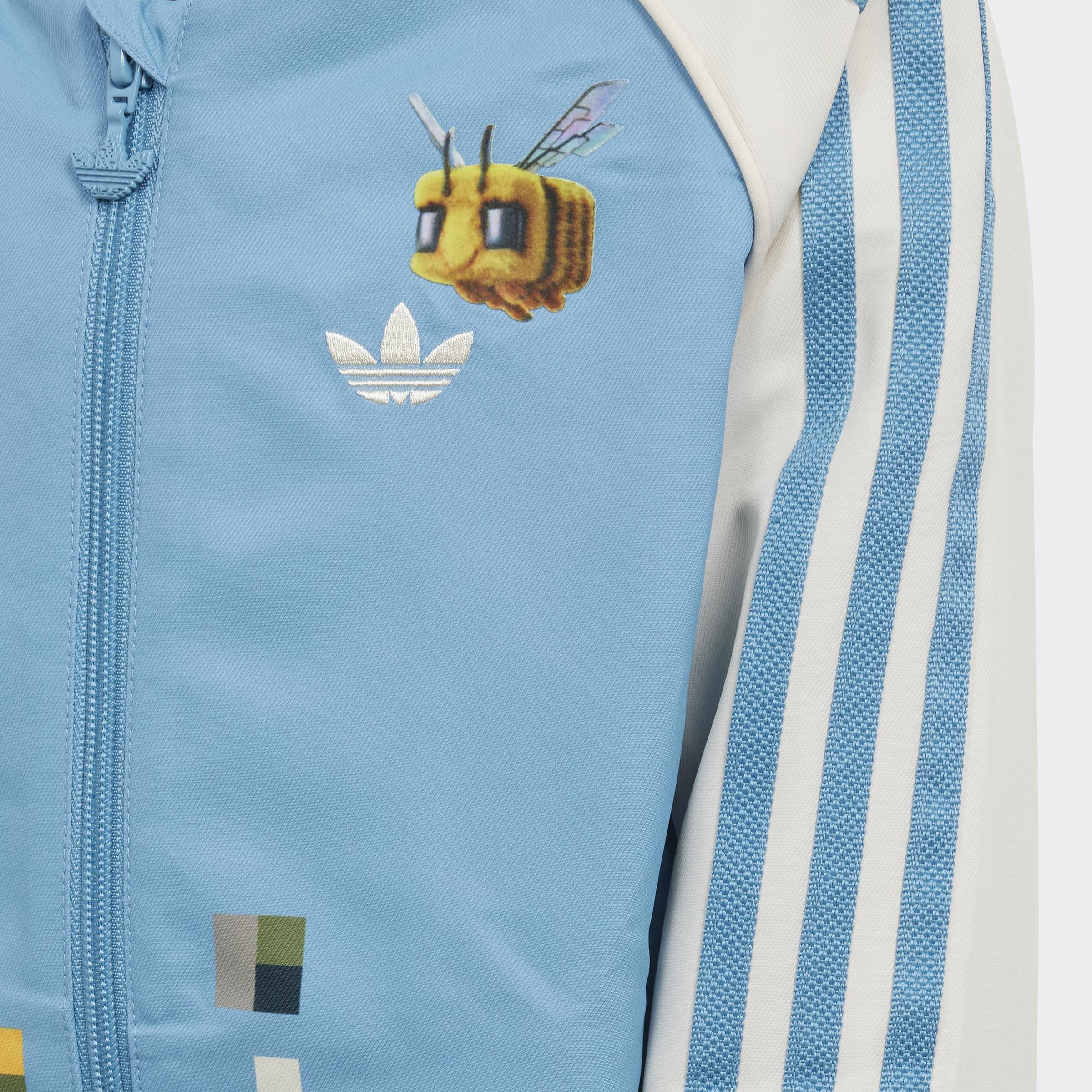 Kids Unisex adidas Originals x Minecraft Track Suit Set, Blue, A901_ONE, large image number 7