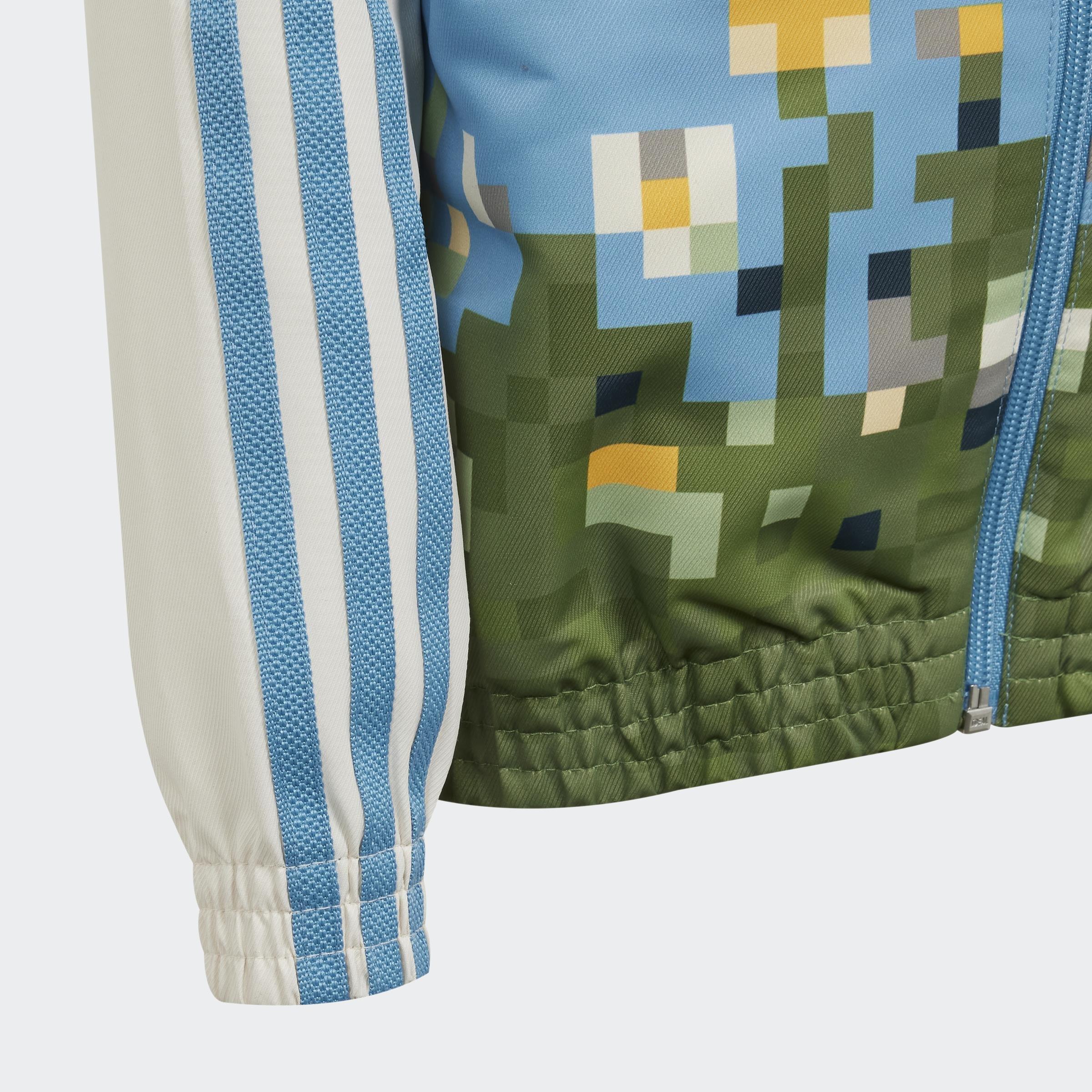 Kids Unisex adidas Originals x Minecraft Track Suit Set, Blue, A901_ONE, large image number 8
