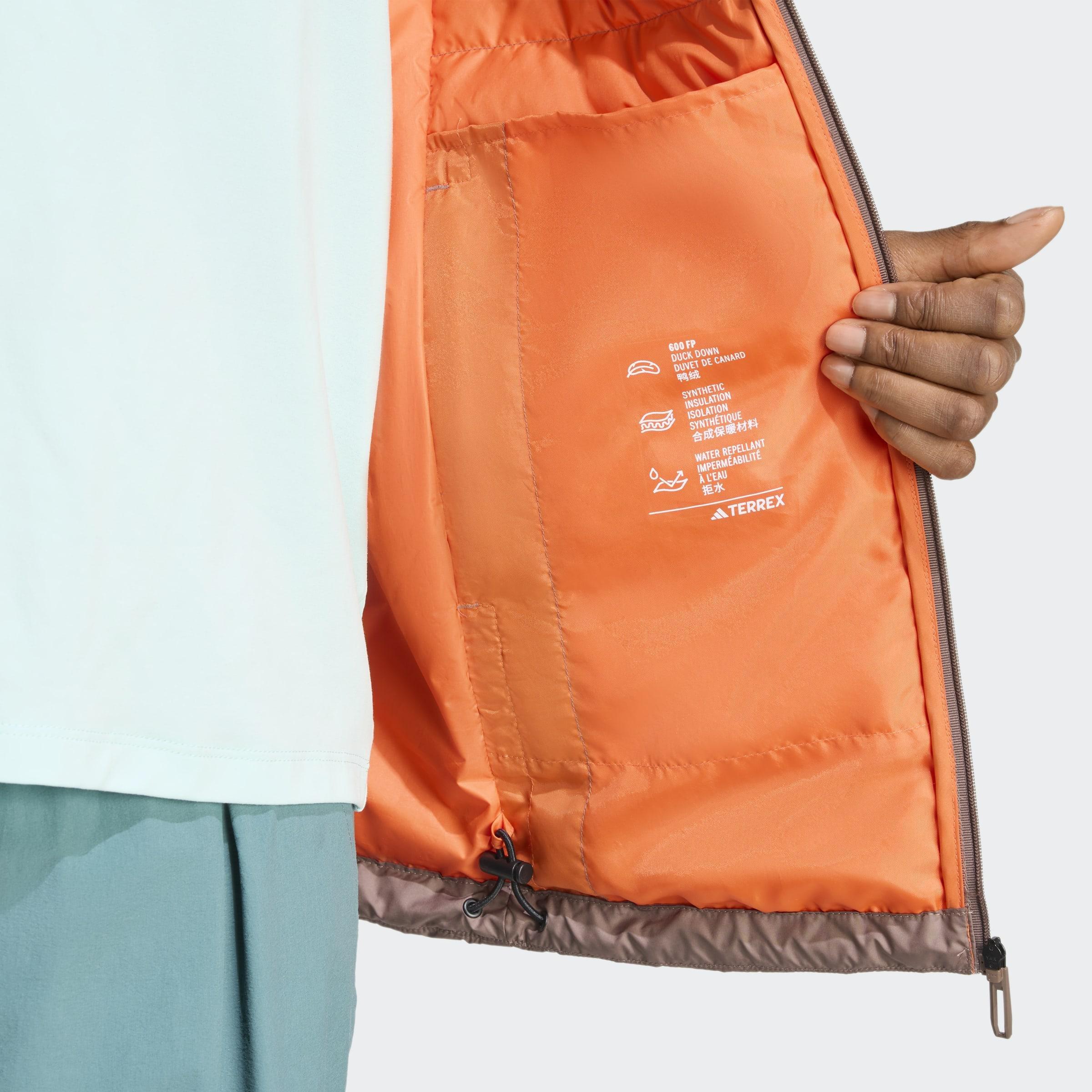 Terrex Multi Light Down Climawarm Hooded Jacket, Brown, A901_ONE, large image number 2