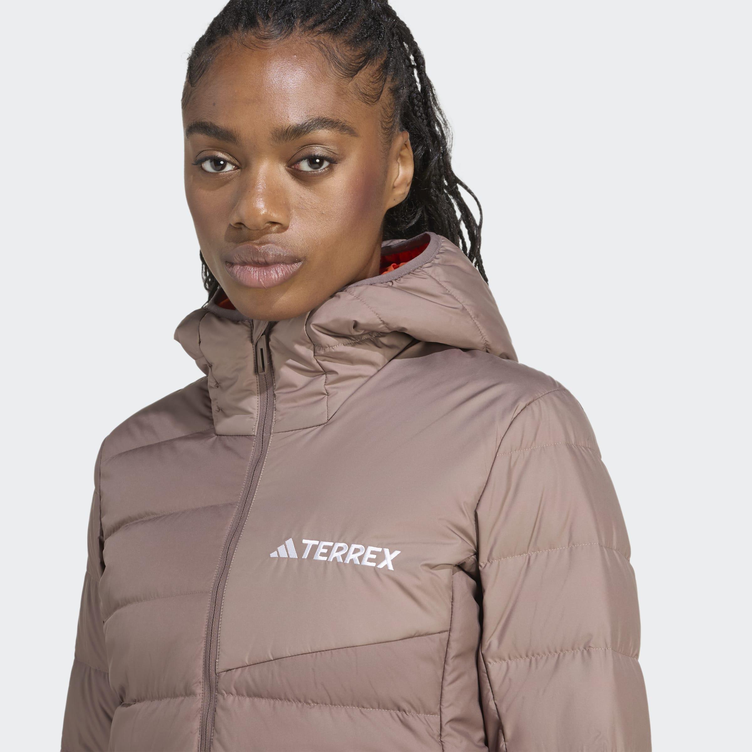 Terrex Multi Light Down Climawarm Hooded Jacket, Brown, A901_ONE, large image number 3