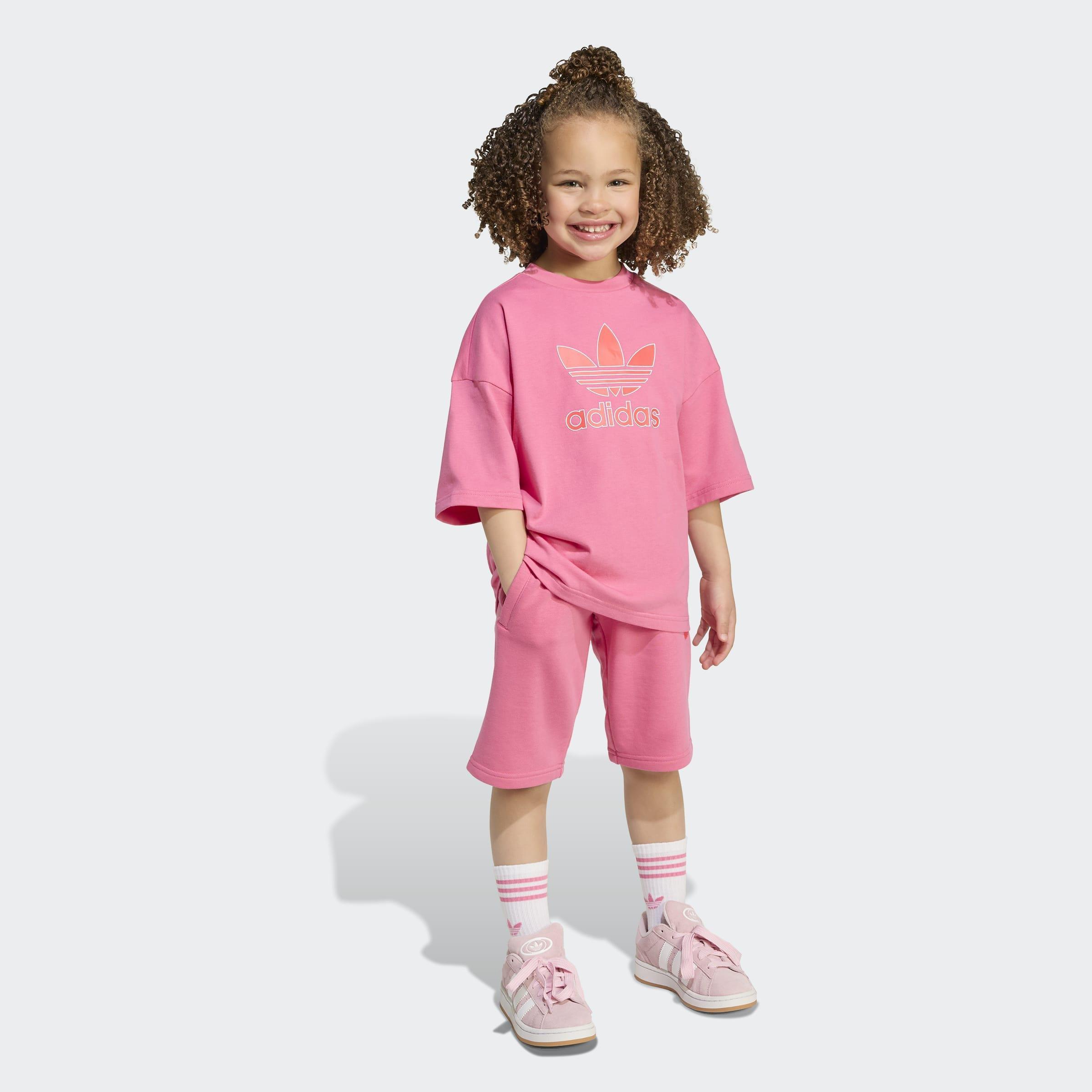 Kids Unisex Short Tee Set Big Logo Execution, Pink, A901_ONE, large image number 8