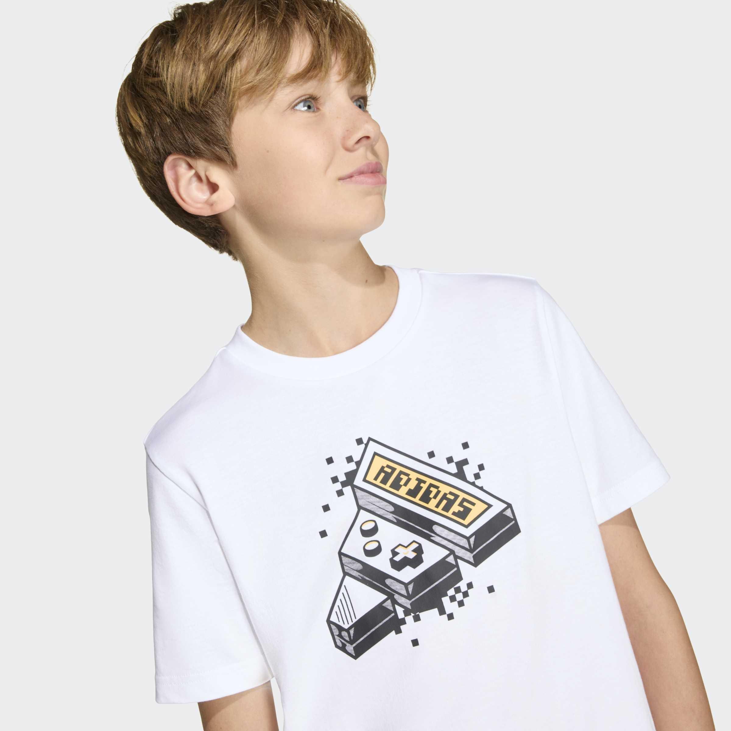 Kids Unisex Gaming Graphic T-Shirt, White, A901_ONE, large image number 3