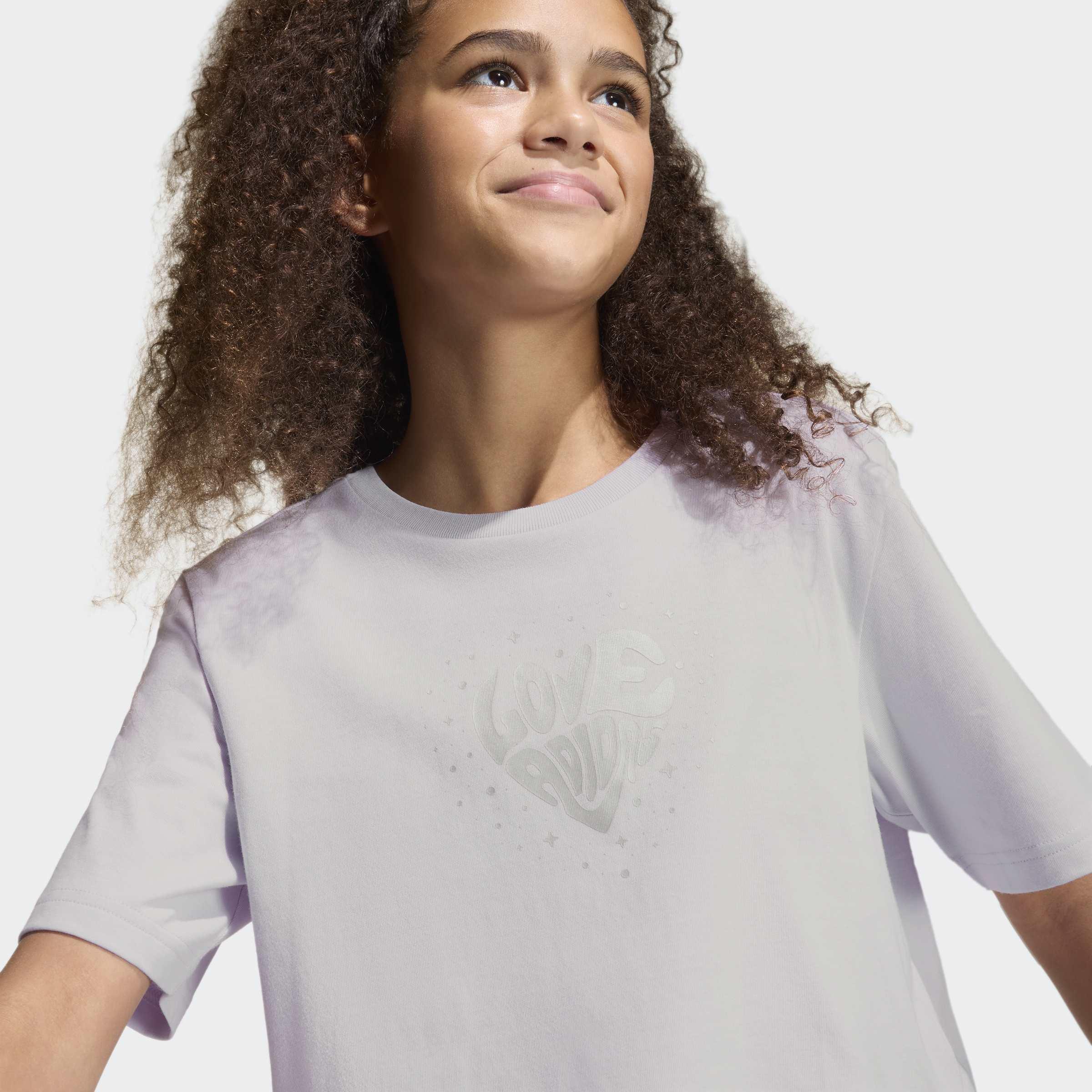 Kids Everyday Glam Cropped Graphic T-Shirt, Purple, A901_ONE, large image number 2