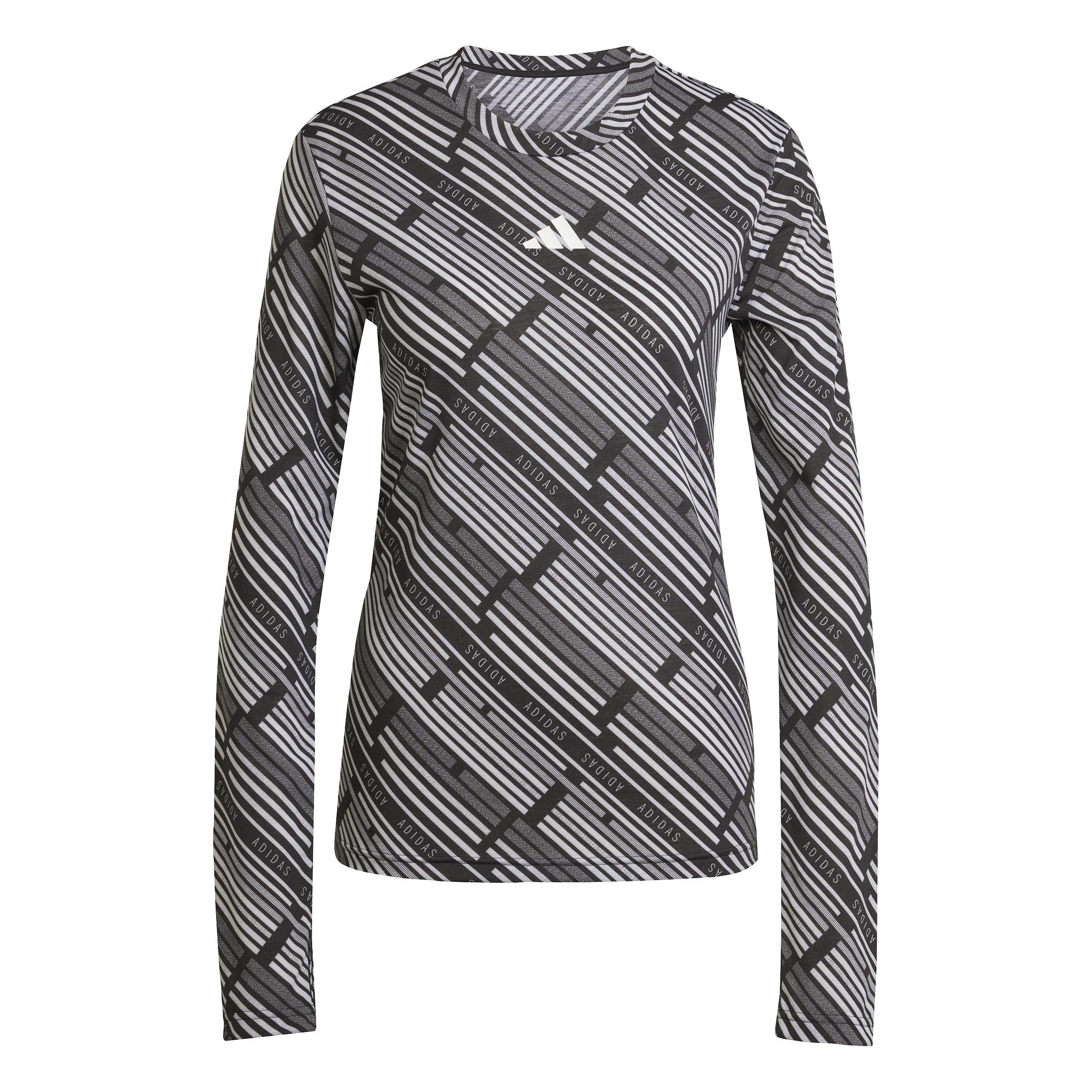 Emerging Harmony Long Sleeve Jersey Shirt, Black, A901_ONE, large image number 0