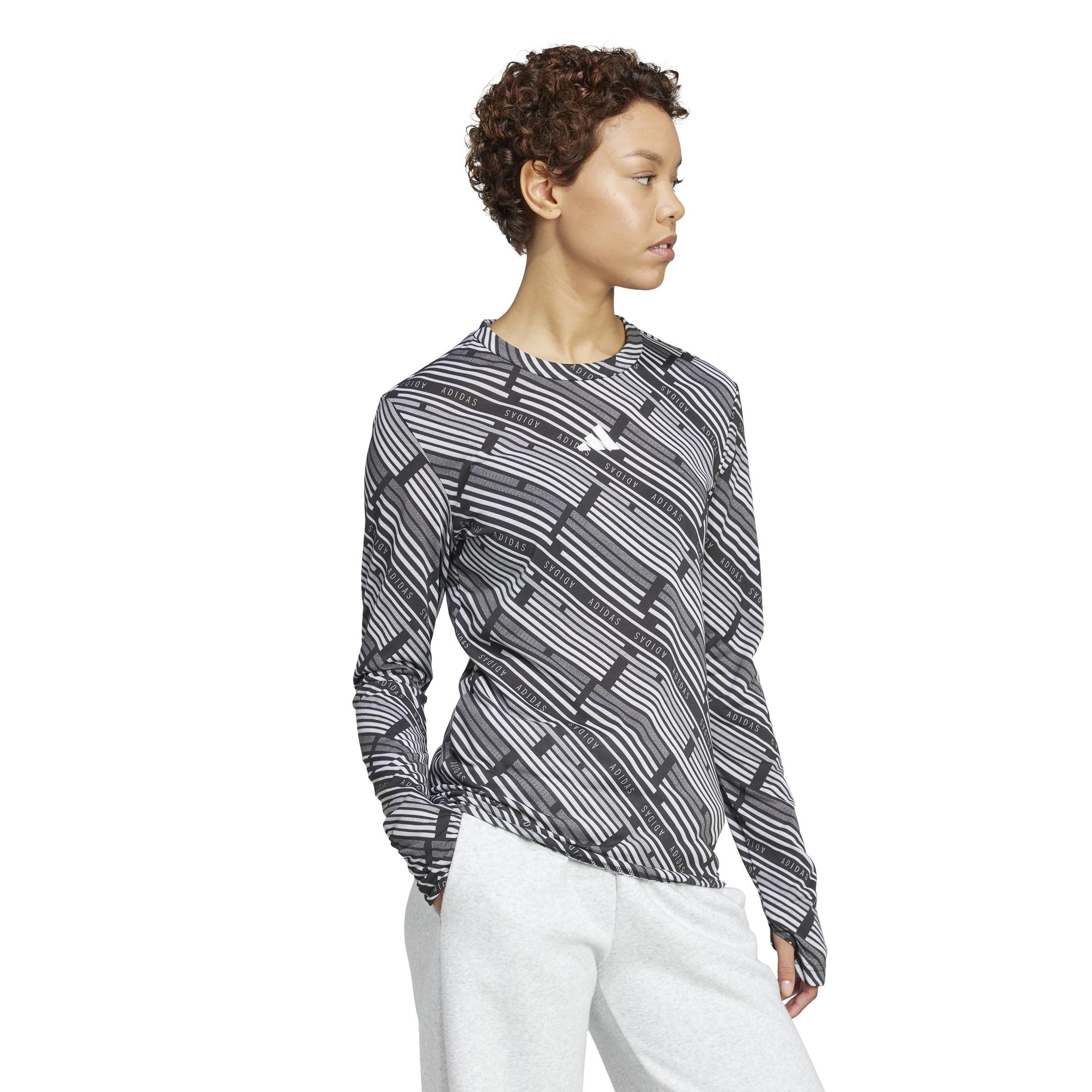 Emerging Harmony Long Sleeve Jersey Shirt, Black, A901_ONE, large image number 8