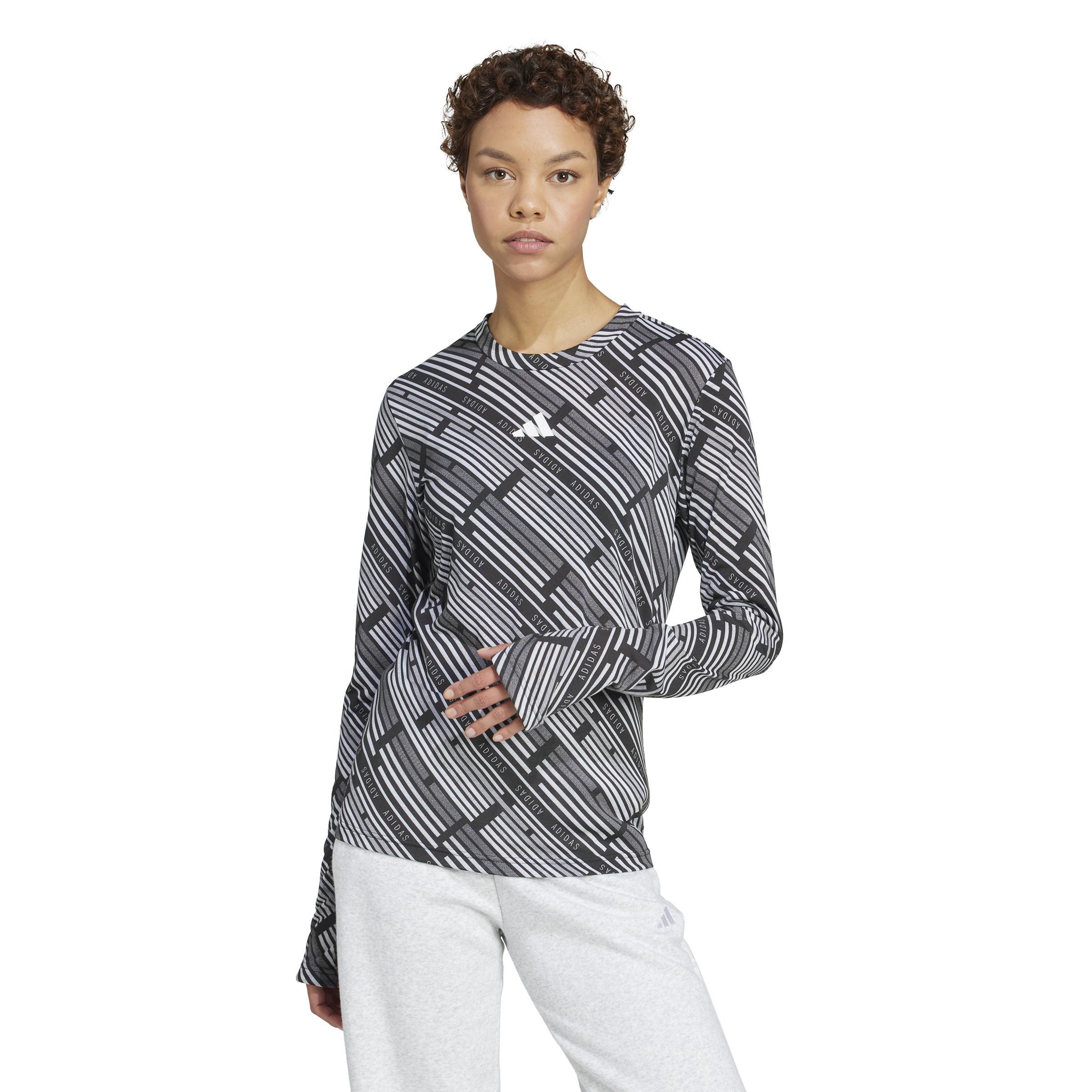 Emerging Harmony Long Sleeve Jersey Shirt, Black, A901_ONE, large image number 9