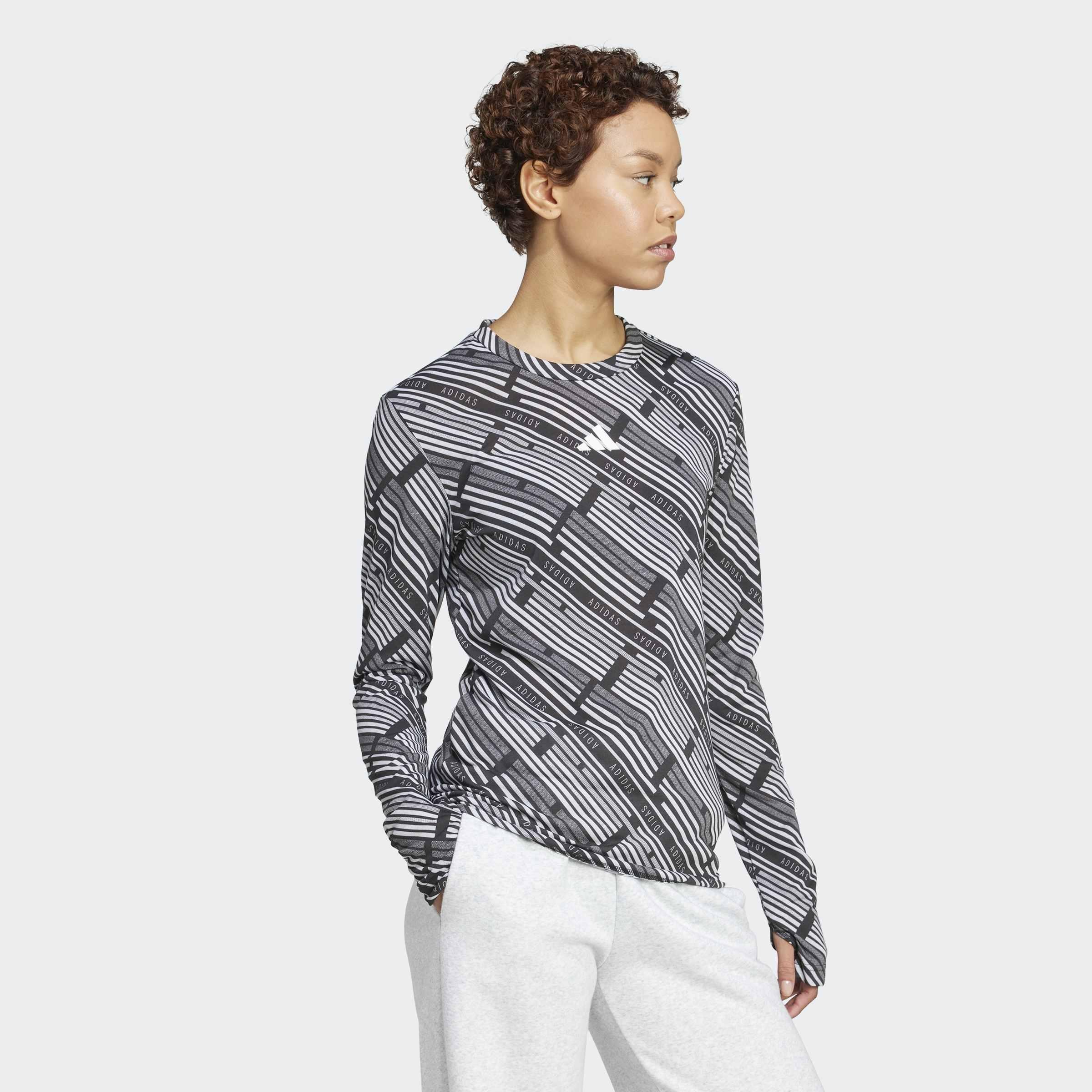 Emerging Harmony Long Sleeve Jersey Shirt, Black, A901_ONE, large image number 11