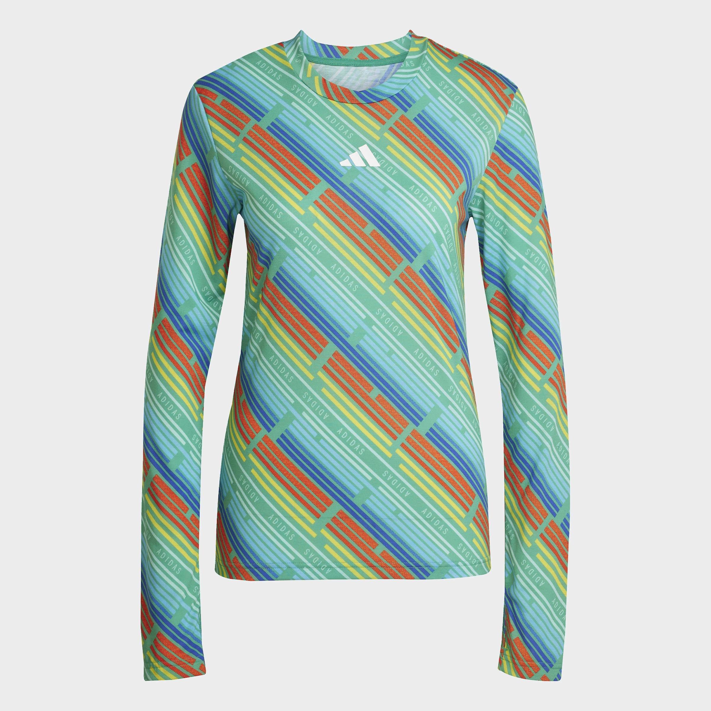 Emerging Harmony Long Sleeve Jersey Shirt, Green, A901_ONE, large image number 1