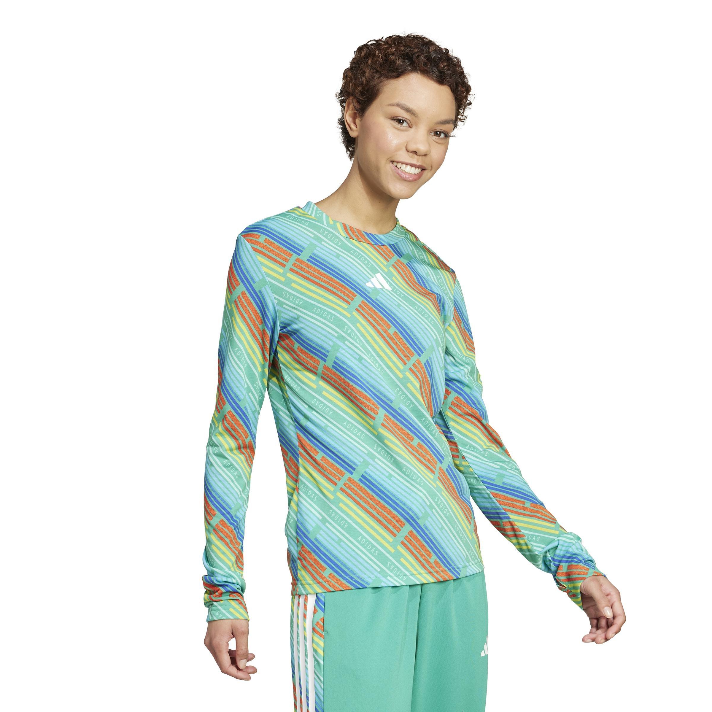 Emerging Harmony Long Sleeve Jersey Shirt, Green, A901_ONE, large image number 10