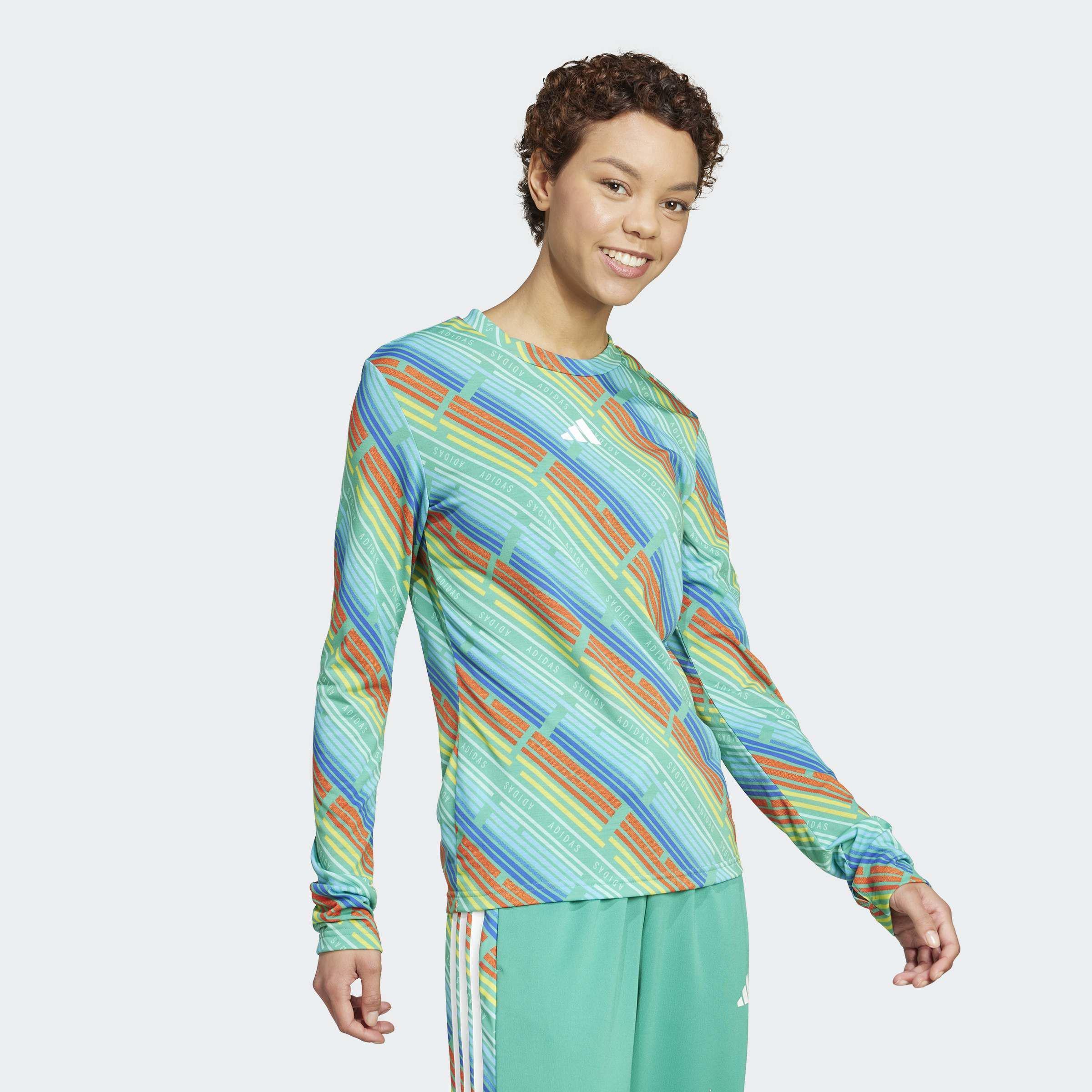 Emerging Harmony Long Sleeve Jersey Shirt, Green, A901_ONE, large image number 12