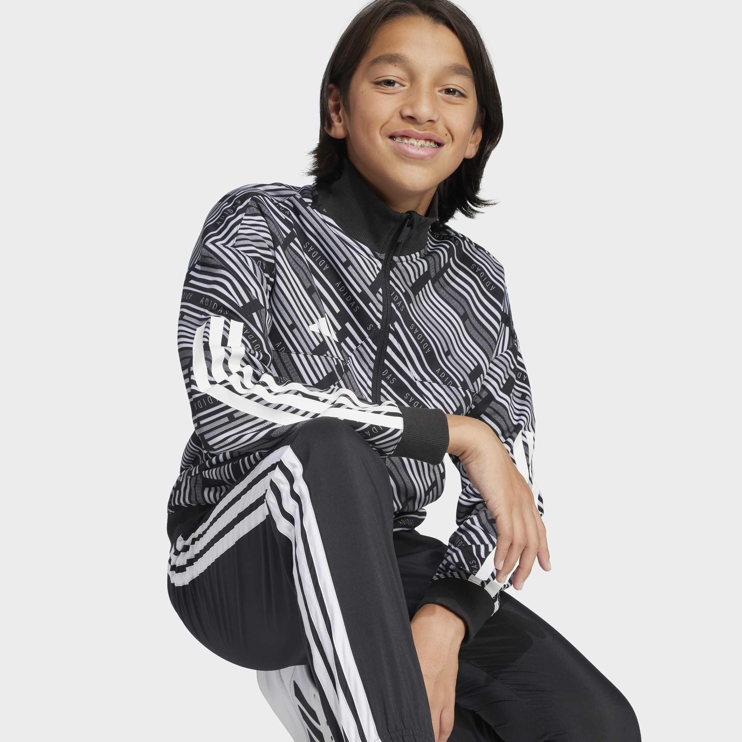 Kids Unisex Emerging Harmony Tiro Track Jacket, Black, A901_ONE, large image number 9