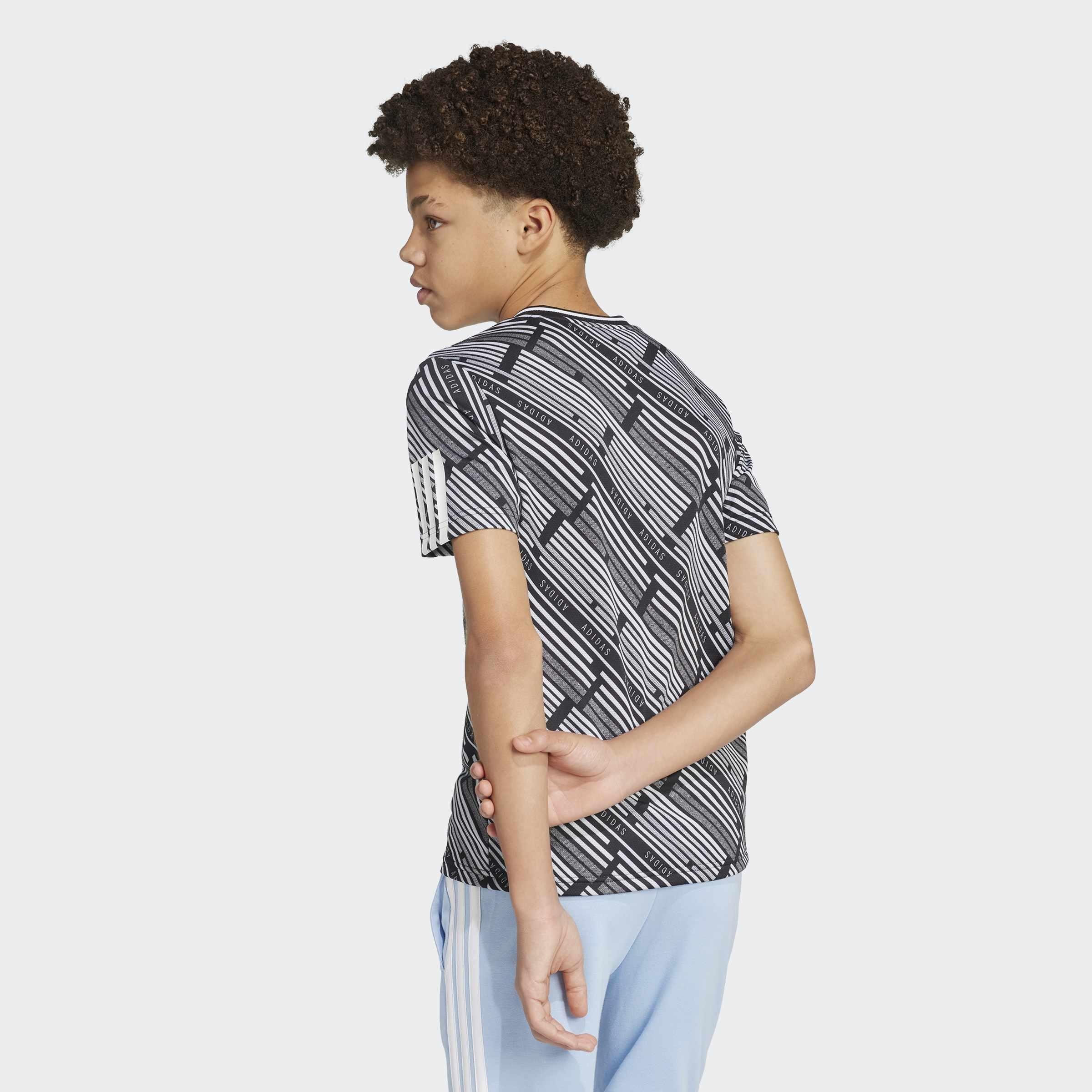 Kids Unisex Emerging Harmony T-Shirt, Black, A901_ONE, large image number 4