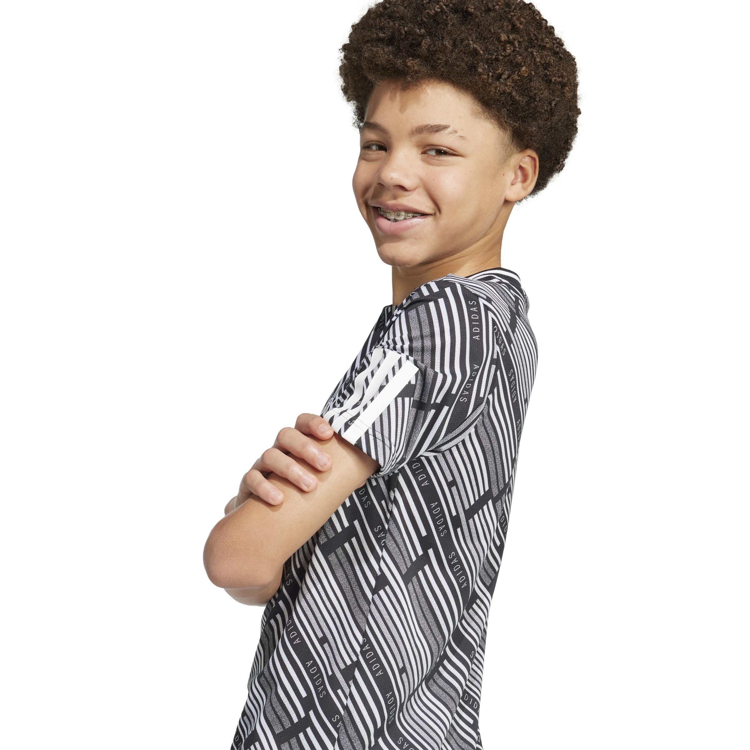 Kids Unisex Emerging Harmony T-Shirt, Black, A901_ONE, large image number 7