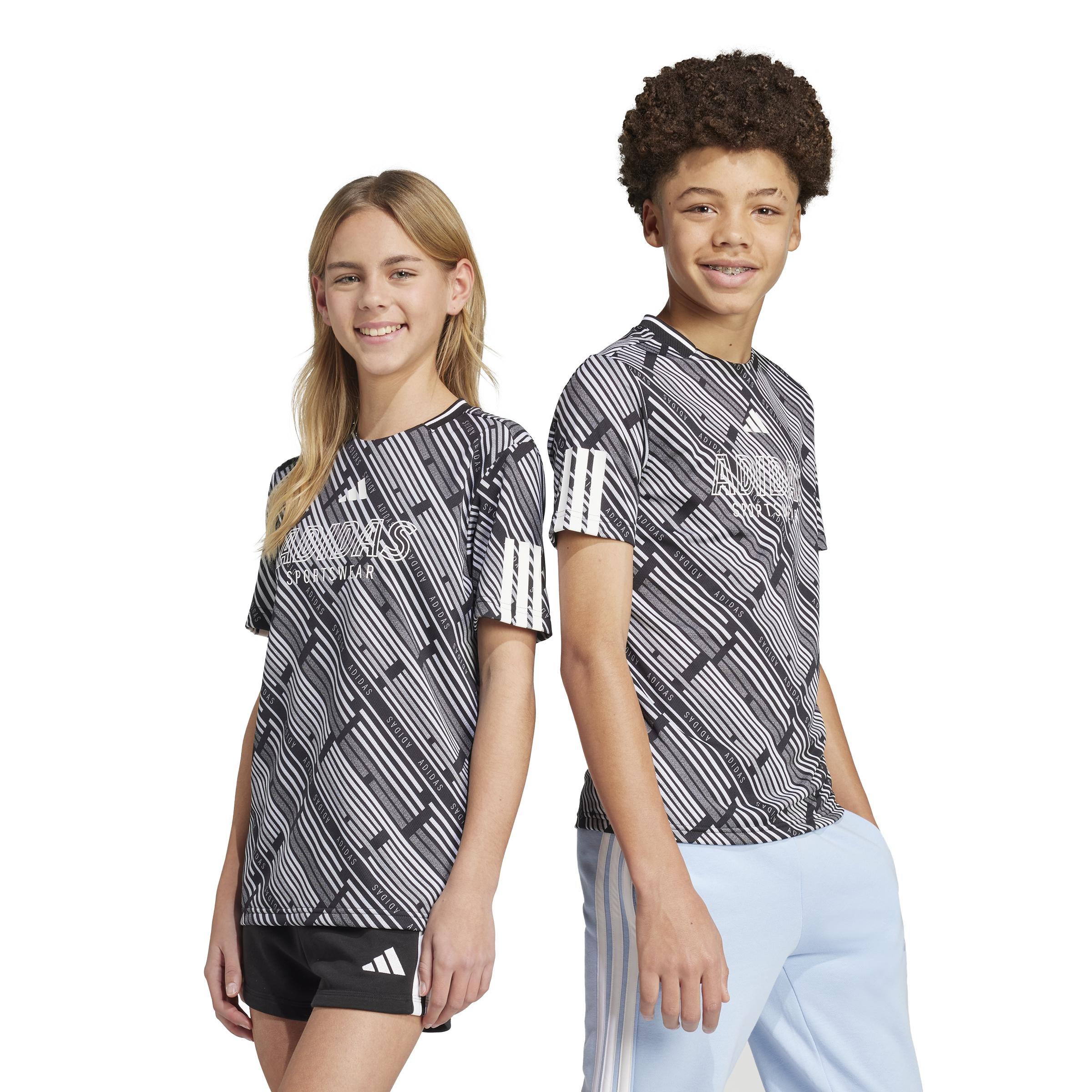 Kids Unisex Emerging Harmony T-Shirt, Black, A901_ONE, large image number 10