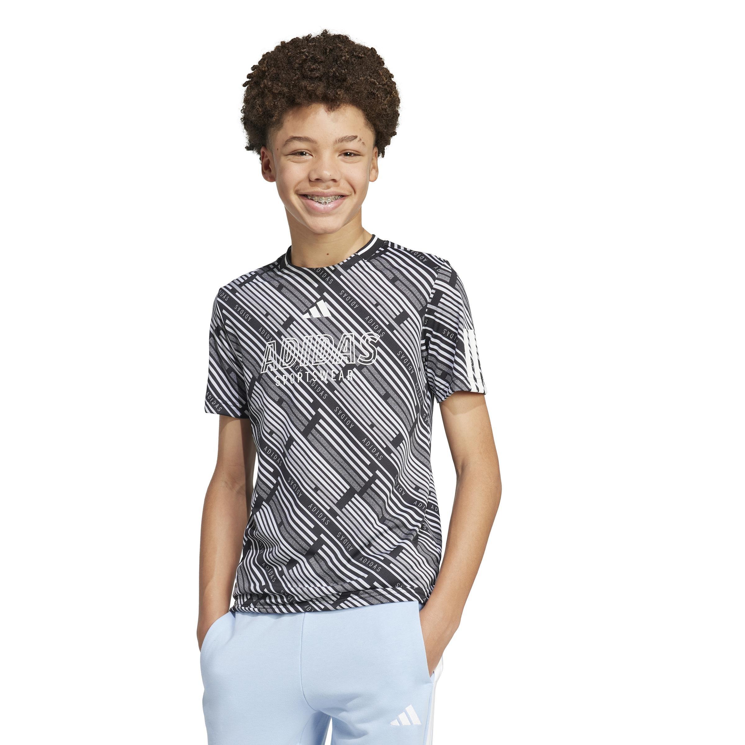 Kids Unisex Emerging Harmony T-Shirt, Black, A901_ONE, large image number 13