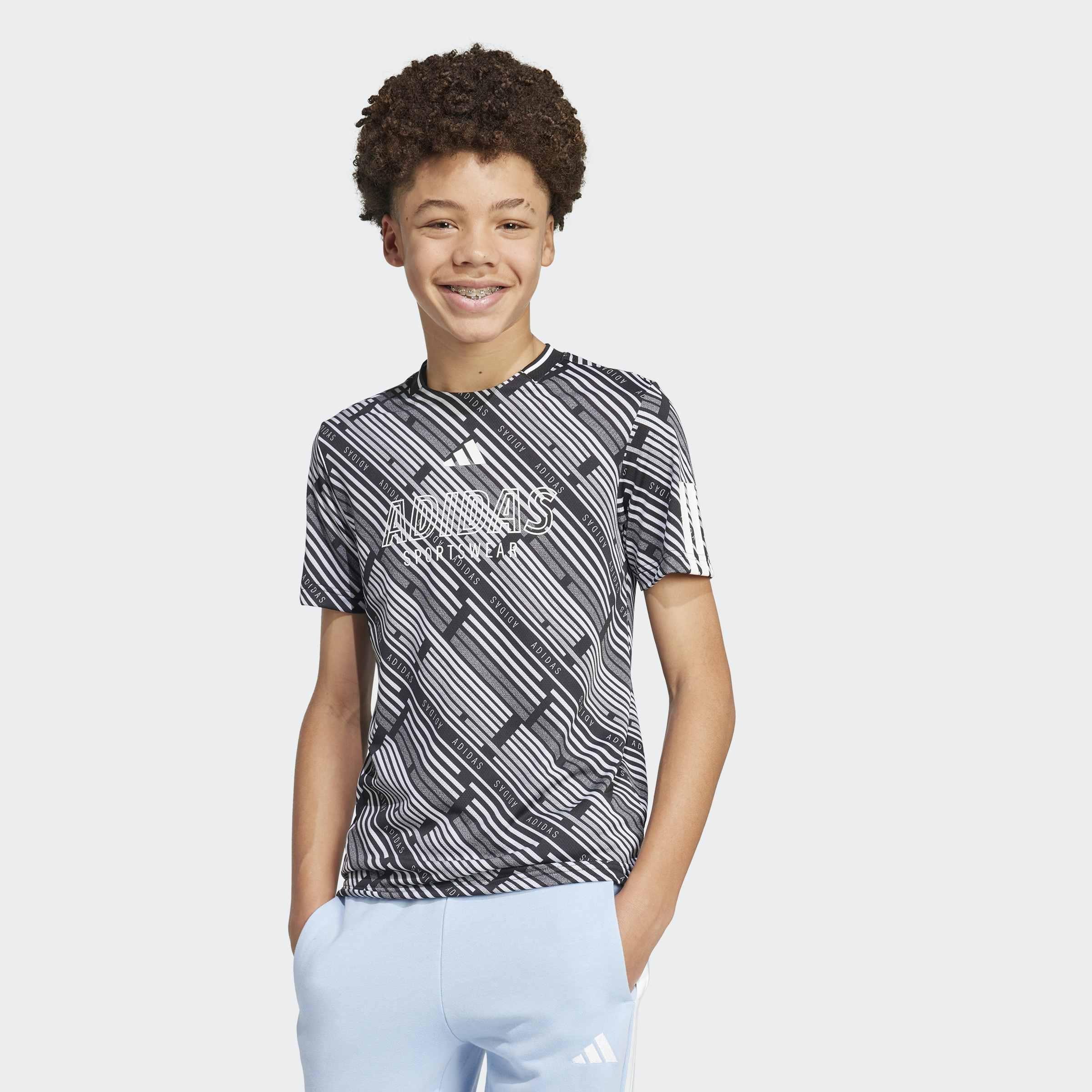 Kids Unisex Emerging Harmony T-Shirt, Black, A901_ONE, large image number 14