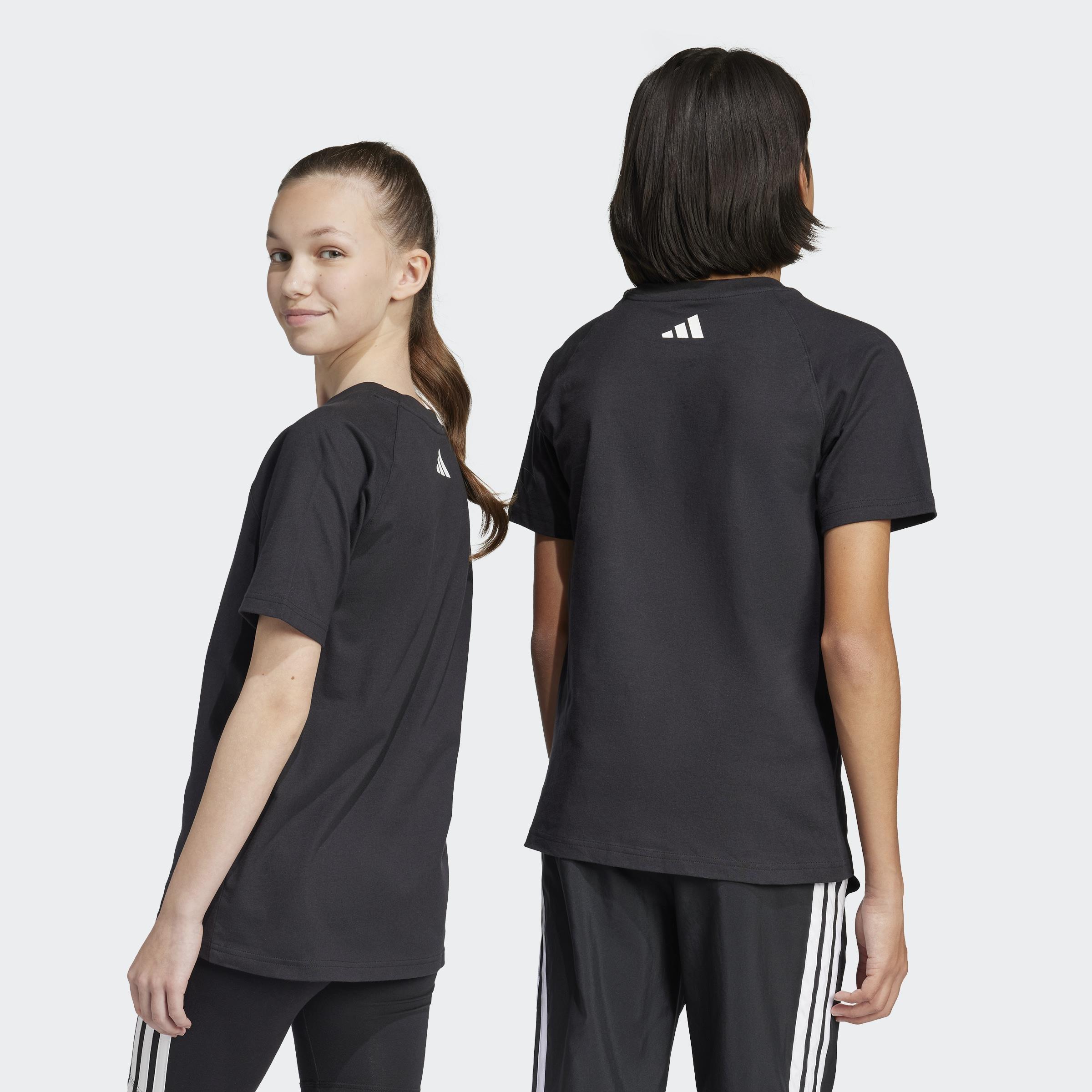 Kids Unisex Emerging Harmony Graphic T-Shirt, Black, A901_ONE, large image number 4