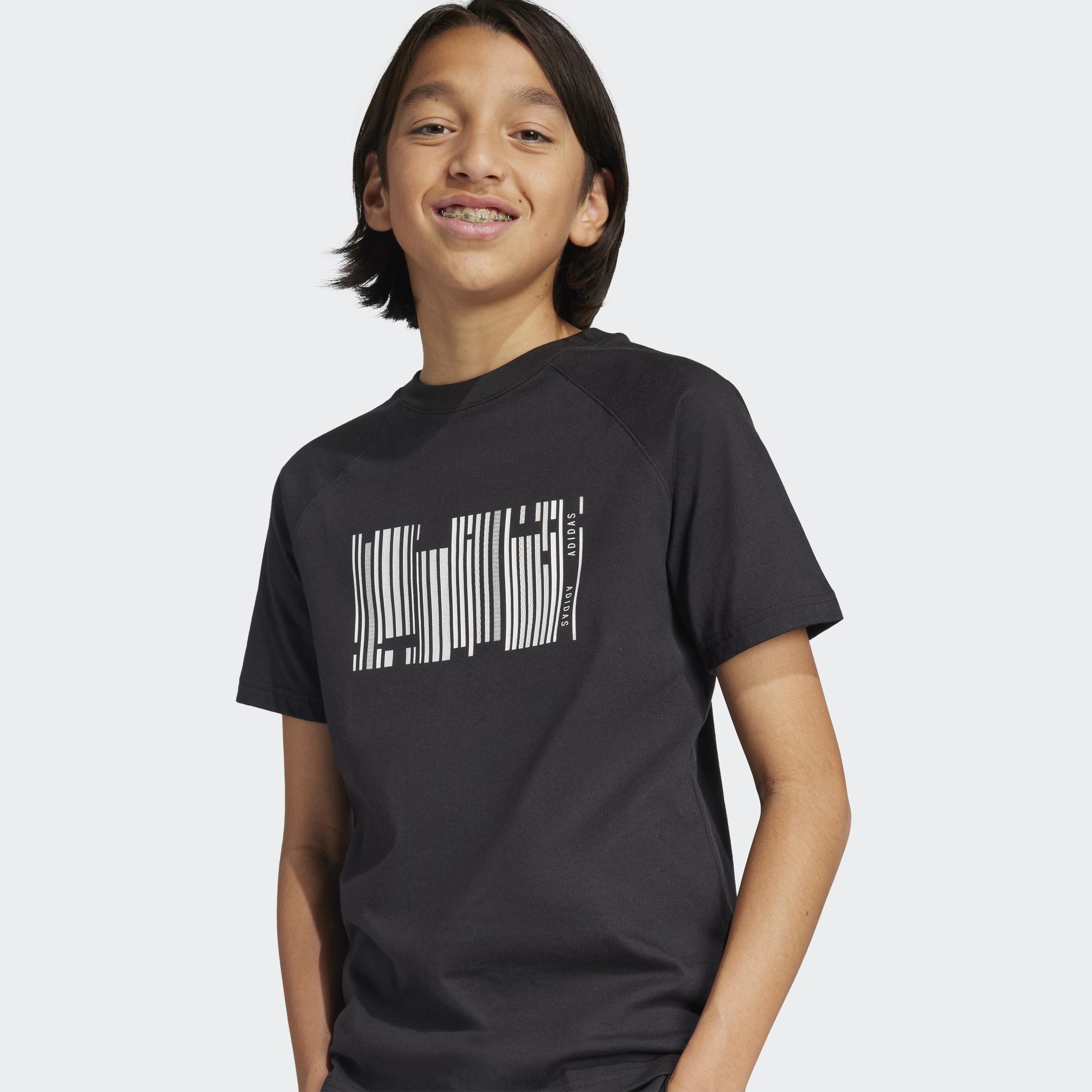 Kids Unisex Emerging Harmony Graphic T-Shirt, Black, A901_ONE, large image number 8