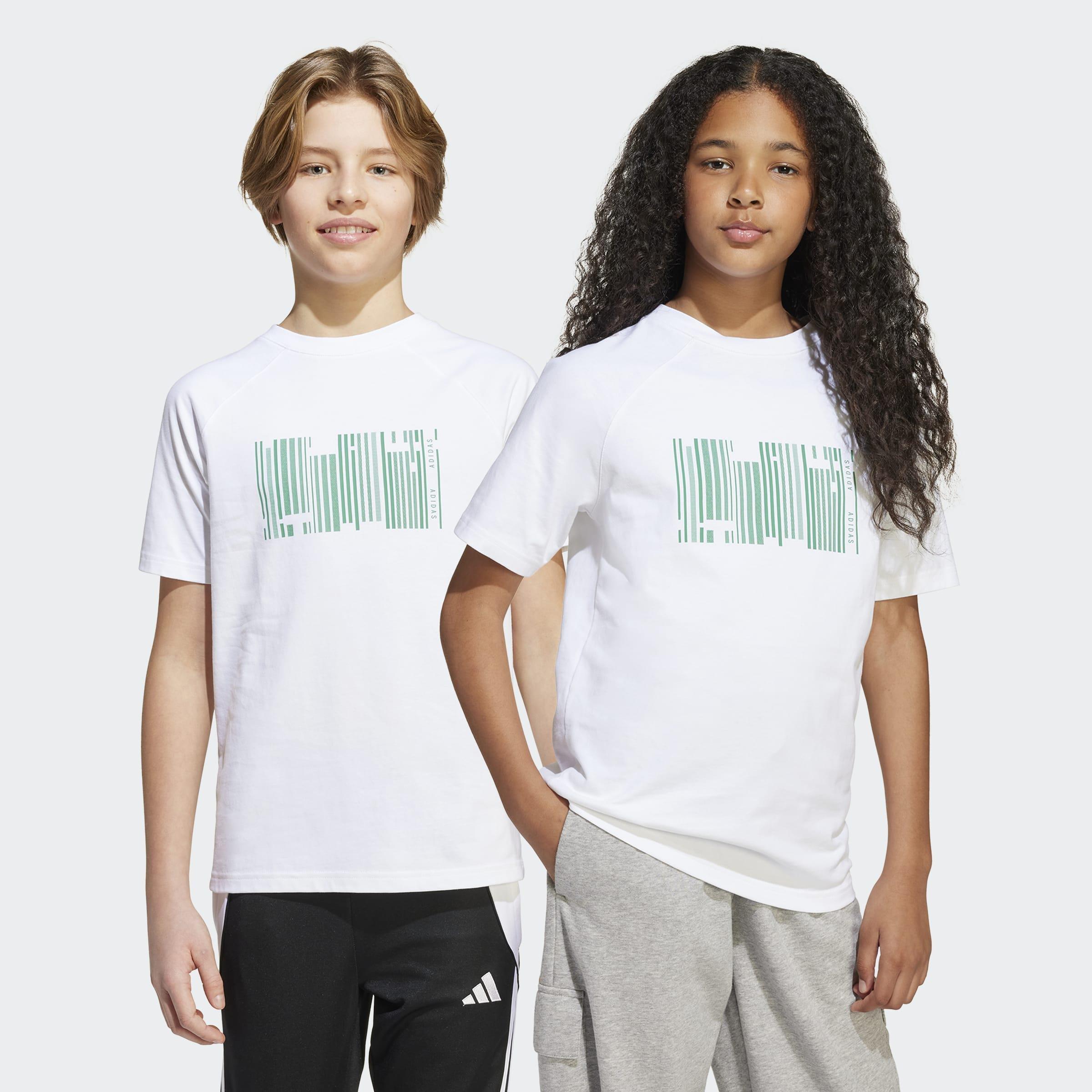 Kids Unisex Emerging Harmony Graphic T-Shirt, White, A901_ONE, large image number 12