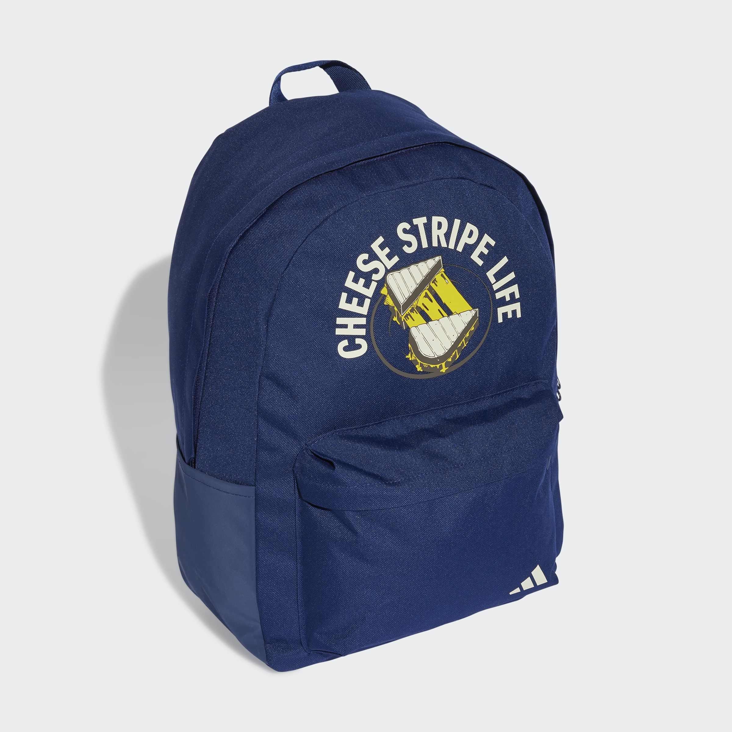Unisex adidas Classic Grilled Cheese Graphic Backpack, Blue, A901_ONE, large image number 0